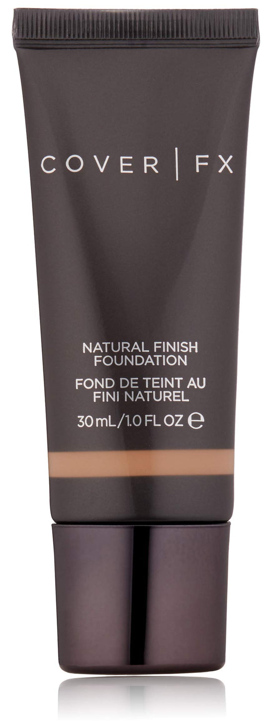 Cover FX Natural Finish Foundation: Water-based Foundation that Delivers 12-hour Coverage and Natural, Second-Skin Finish with Powerful Antioxidant Protection - N80, 1 Fl Oz