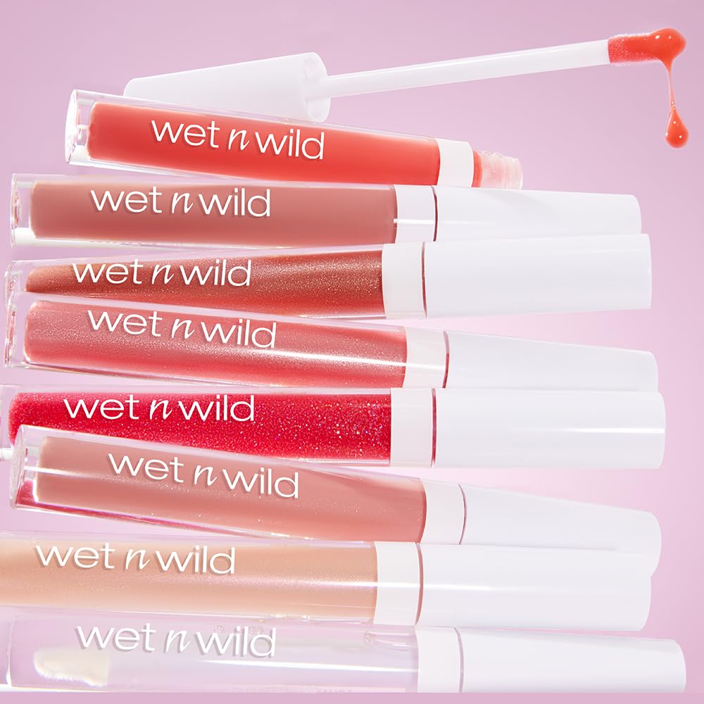 wet n wild Mega Slicks Lip Gloss | Long Lasting | Hyaluronic Acid | High Shine | Berried Treasure