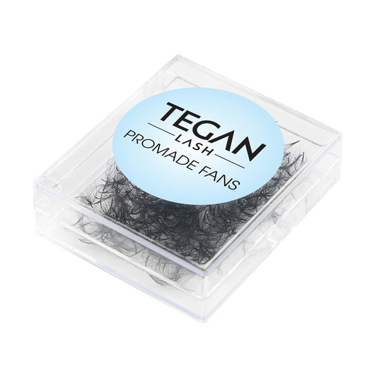 TEGAN LASH 500 Promade Fans Volume Eyelash Extensions, Handmade Loose False Eyelashes, From 3D - 16D, 0.03/0.05/0.07 Thickness, C/CC/D Curl, 9-15mm Length, Pestanas Pelo A Pelo (5D-0.07-C-9)