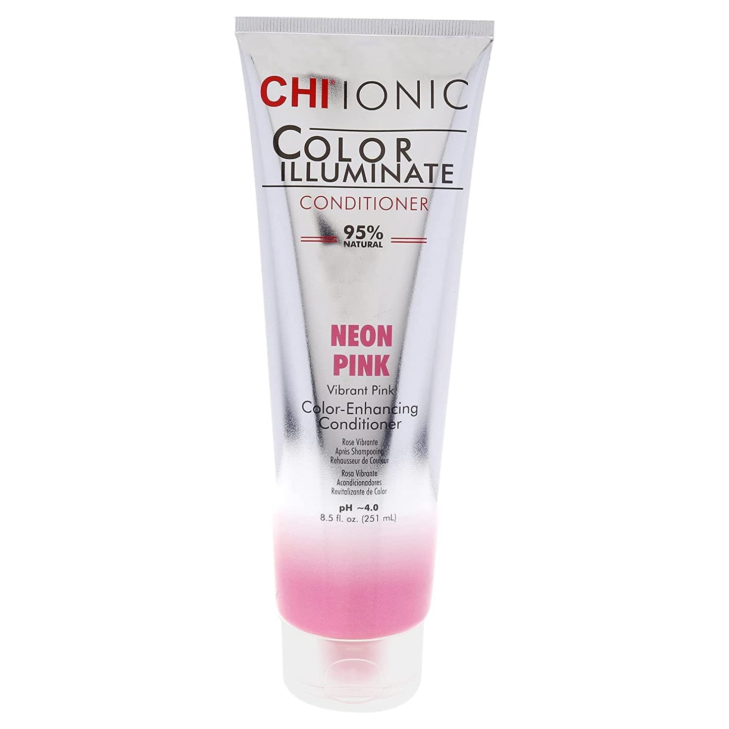 CHI Color Illuminate Conditioner, Helps Maintain Fresh Color In Natural & Color-Treated Hair, Sulfate, Paraben, & Cruelty-Free, Neon Pink, 8.5 Oz