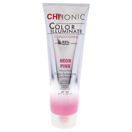 CHI Color Illuminate Conditioner, Helps Maintain Fresh Color In Natural & Color-Treated Hair, Sulfate, Paraben, & Cruelty-Free, Neon Pink, 8.5 Oz