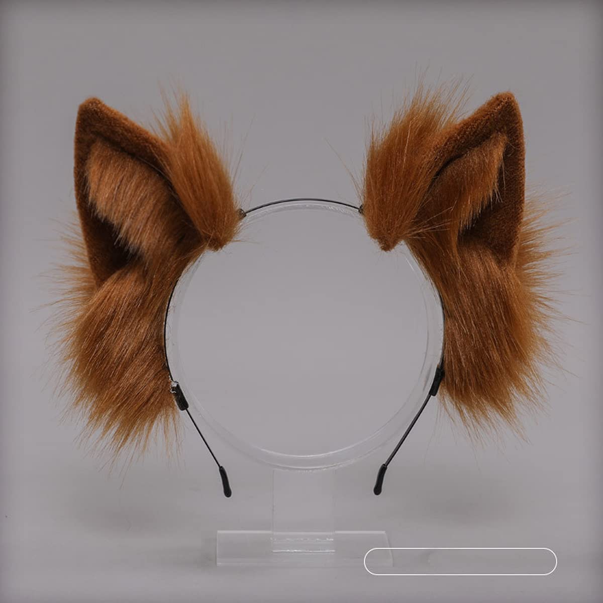 Jilneed Cat Ears Headband for Women Girls Cosplay Costume Party Headbands Cute Faux Fur Hair Accessories (Brown)