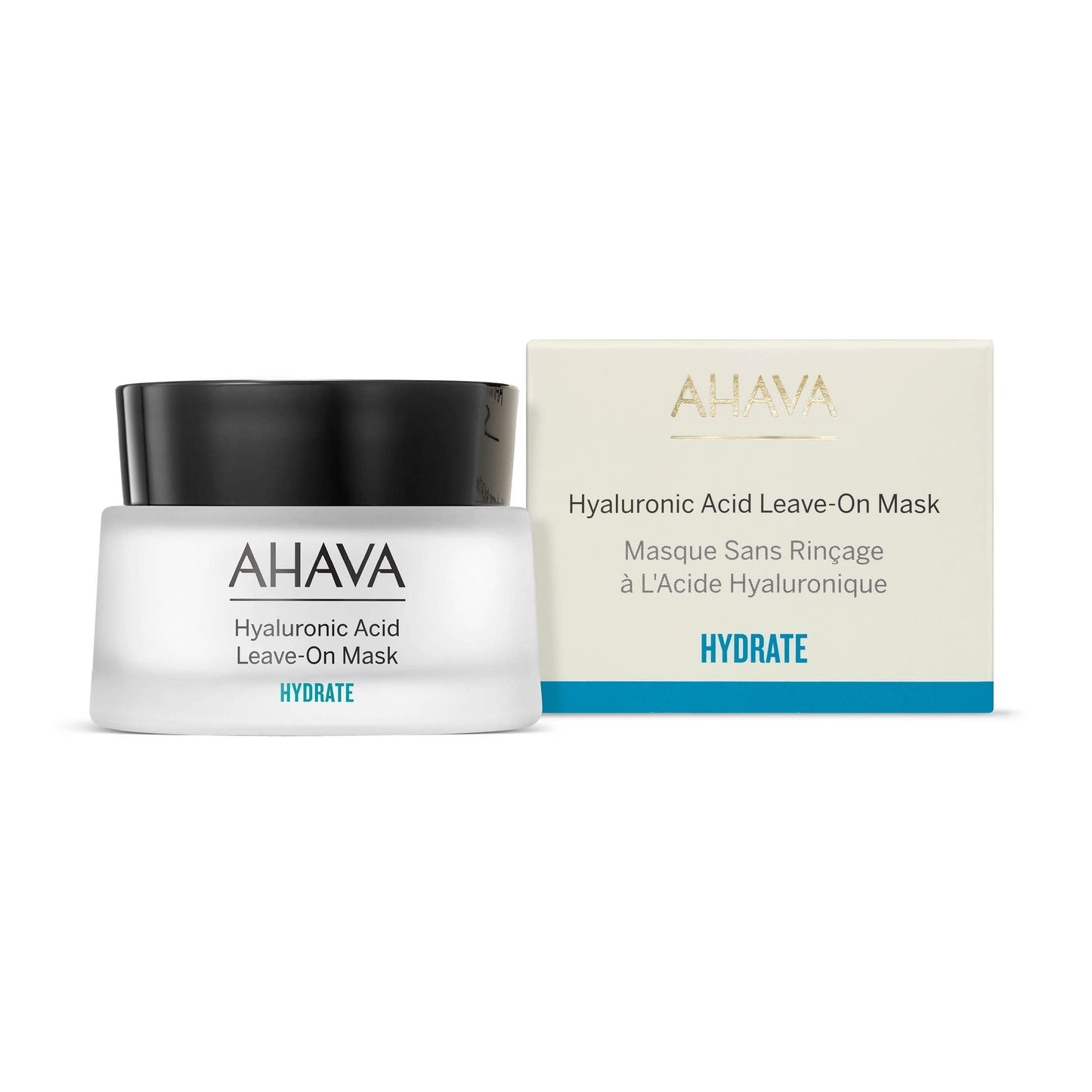 AHAVA Hyaluronic Acid Leave-On Mask - Rich hydrating mask to replenish hydration, softens, smoothness & prevents moisture loss, with Osmoter, Hyaluronic Acid & ATPeptides, 1.7 Fl.Oz