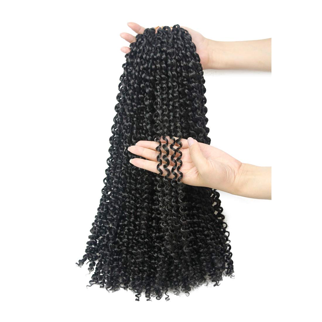 Passion Twist Hair 18 Inch Water Wave Crochet Hair for Women Curly Bohemian Braiding Hair Extensions Crochet Braids 6 Packs 2