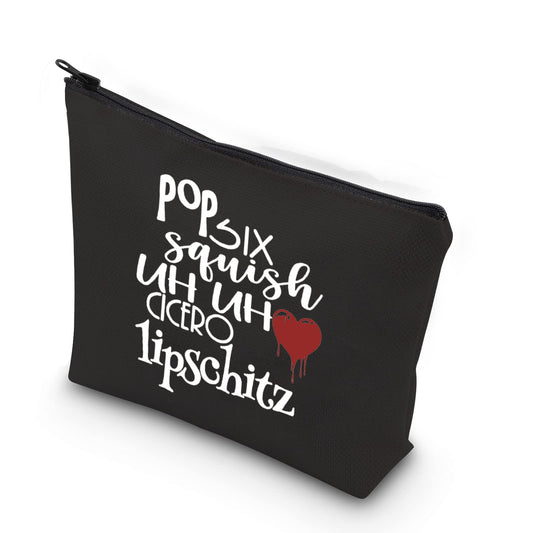 WCGXKO Chicago Musical Inspired Gift Six Squish Uh Uh Cicero Lipschitz Zipper Pouch Cosmetic Bag (POP SIX black)