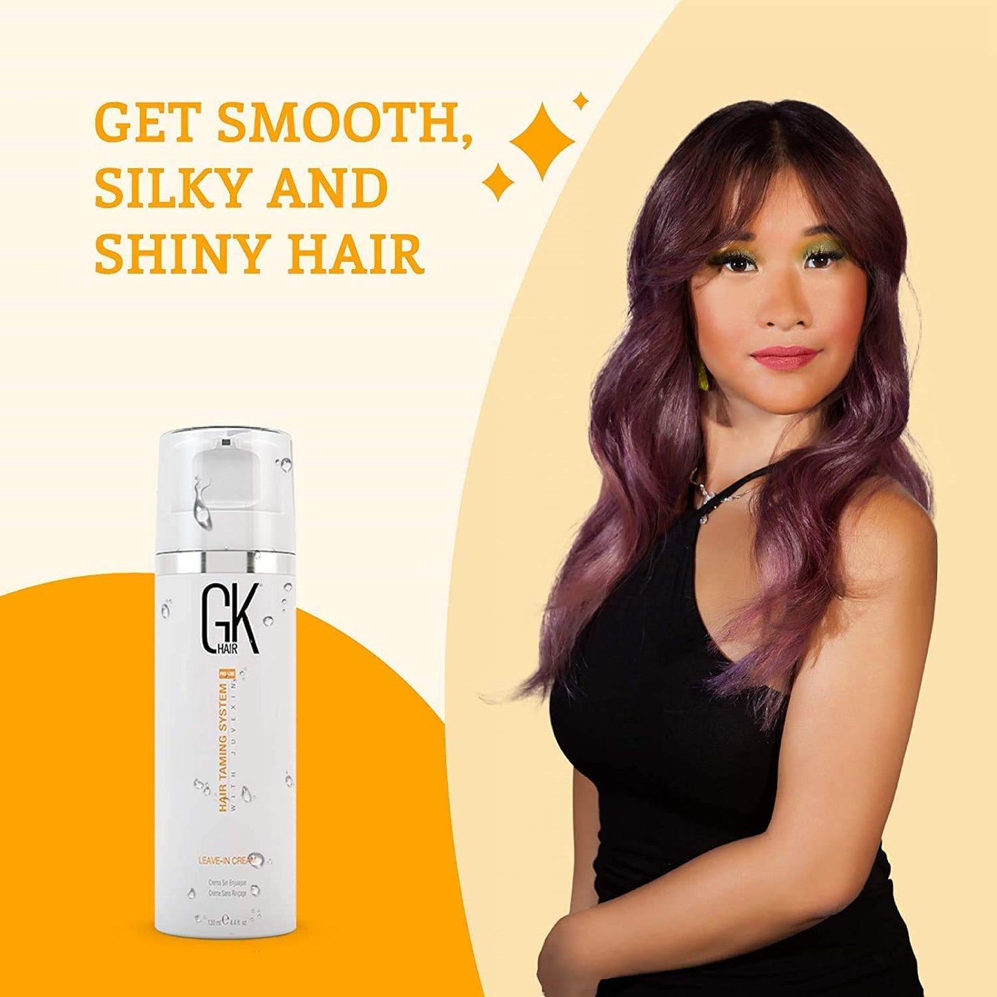 GK HAIR Global Keratin Moisturizing Shampoo and Conditioner 100ml Set | Leave in Conditioner Cream 130ml | Argon Oil Hair Serum 50ml For Frizz Control