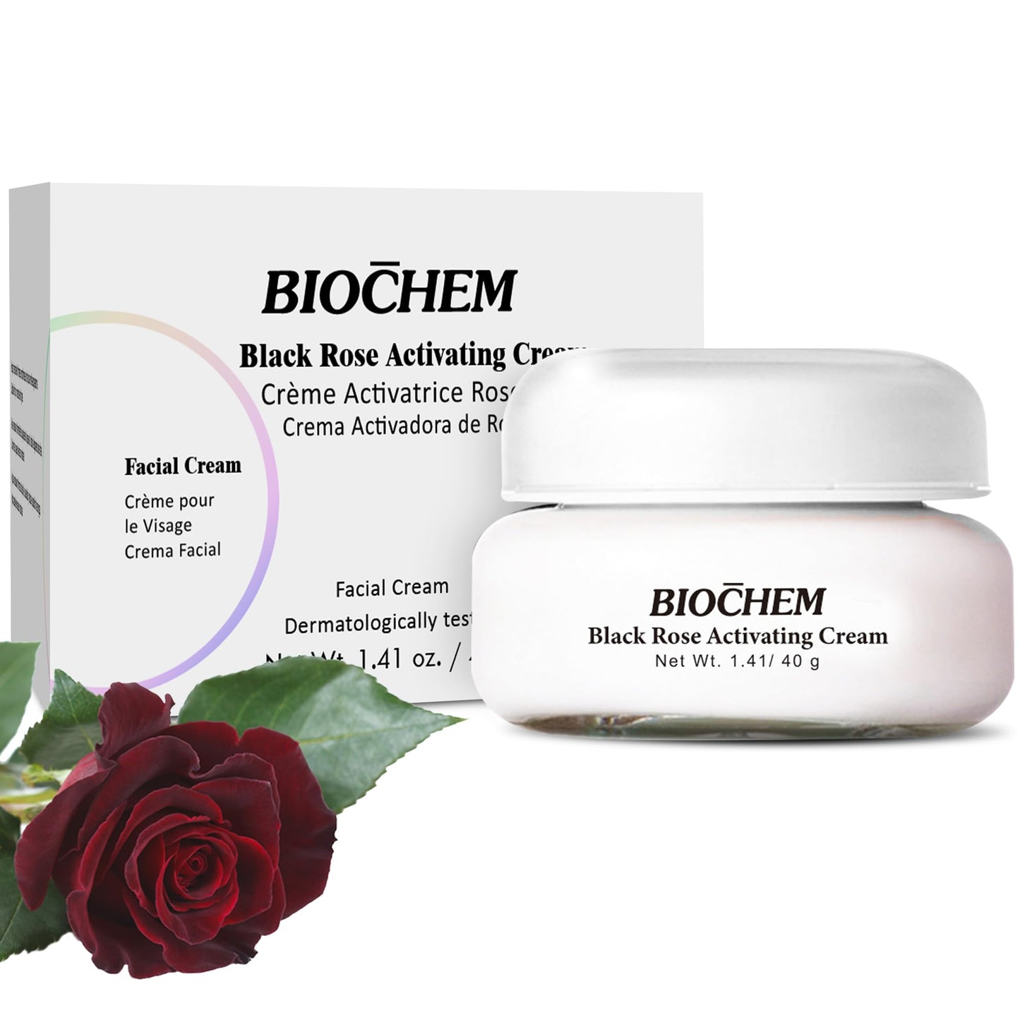 BIOCHEM Black Rose Activating Cream - Face Moisturizer 1.41 oz. / 40