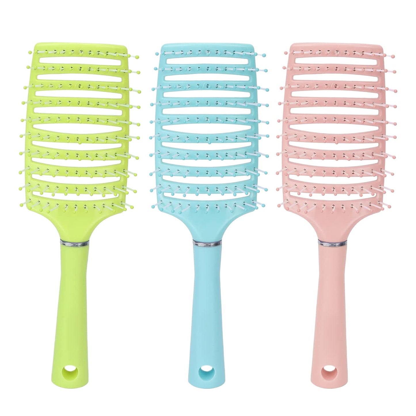 Vented Paddle Hair Brush, Styling Hair Brush, Detangling Hair Brush, Paddle Brush for Thick Straight Hair, Massage Hair Comb, Anti-static Hair Comb, Vented Hair Brush (green)