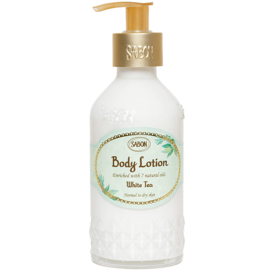 Sabon Body Lotion — White Tea | Ultra-Nourishing, Luxury Lotion for Plump Skin | Fig, Lemon, Jasmine | For All Skin Types | 6.7 Fl Oz