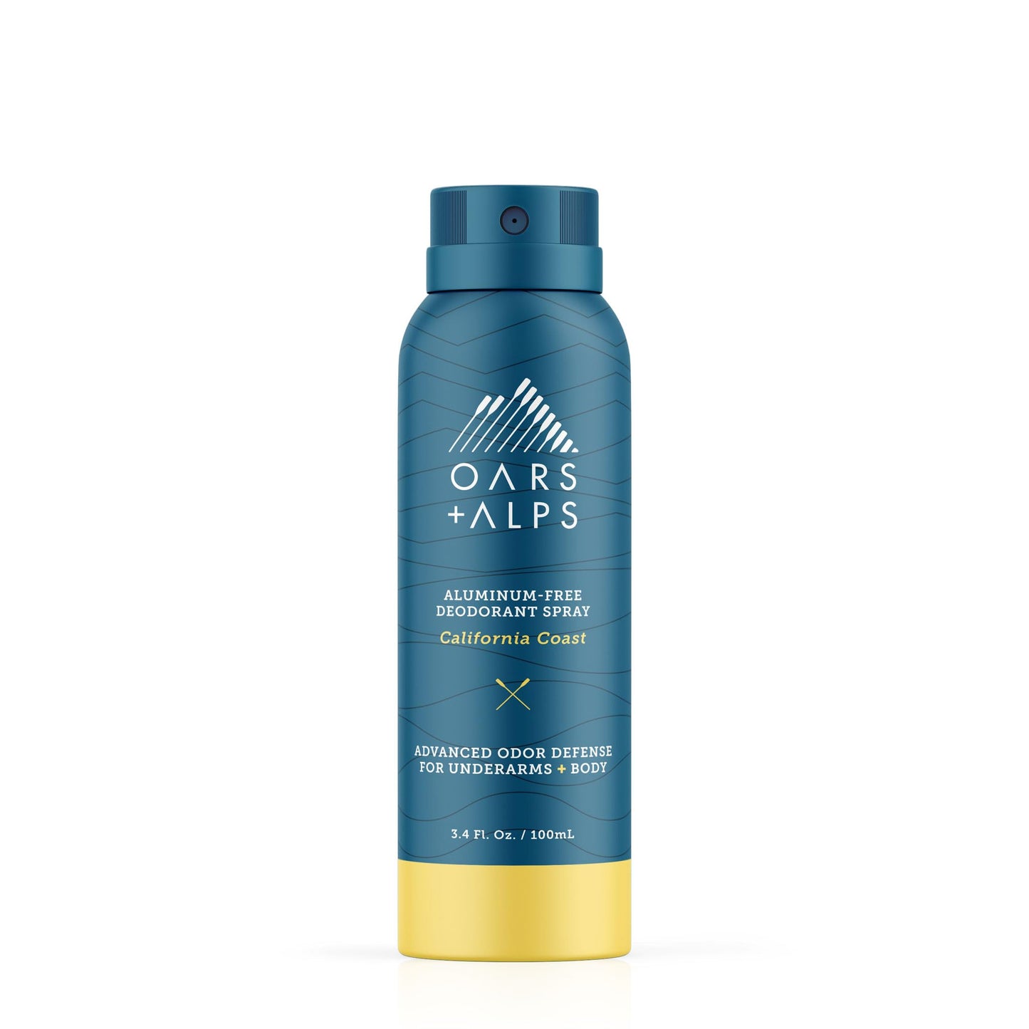 Oars + Alps Aluminum-Free Deodorant Spray Travel Size California Coast and Fresh Ocean Splash Bundle