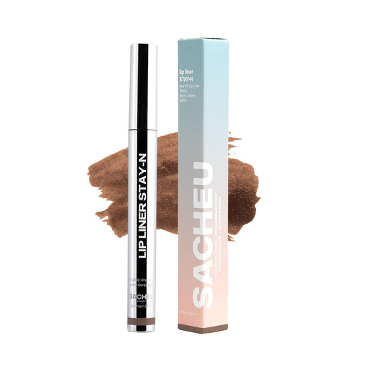 Sacheu Lip Liner Stay-N - Peel Off Lip Liner Tattoo, Peel Off Lip Stain, Long Lasting Lip Stain Peel Off, Infused with Hyaluronic Acid & Vitamin E, HEY-zel