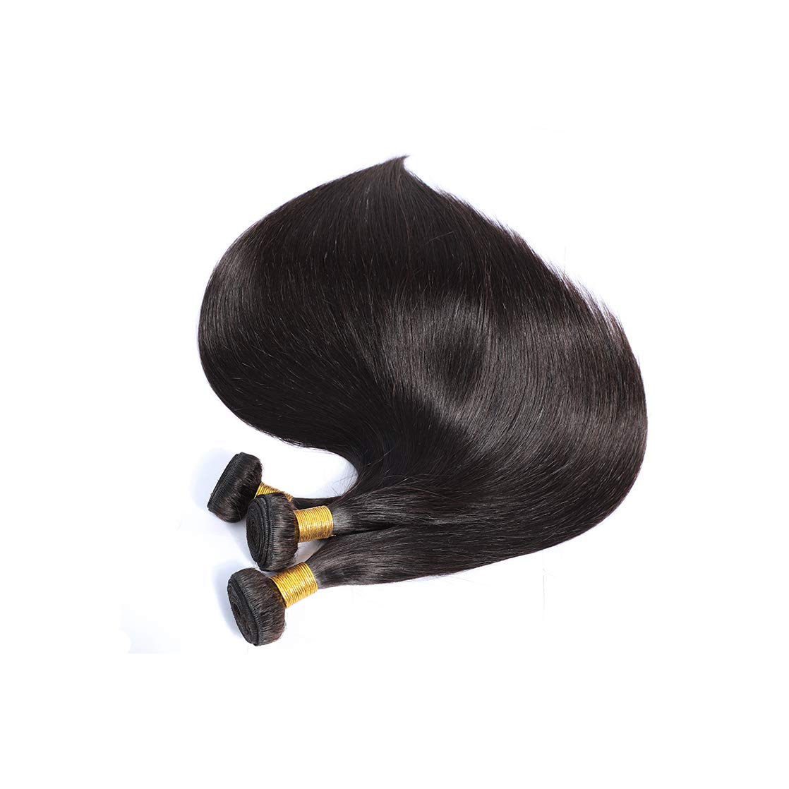 Selina Brazilian Virgin Hair Straight 8 8 8Inch (100g/3.52Oz,Natural Black Color) Human Hair Weave 100% Unprocessed Human Hair Bundles Straight Remy Hair Extensions Natural Black (8" 8" 8", Straight)