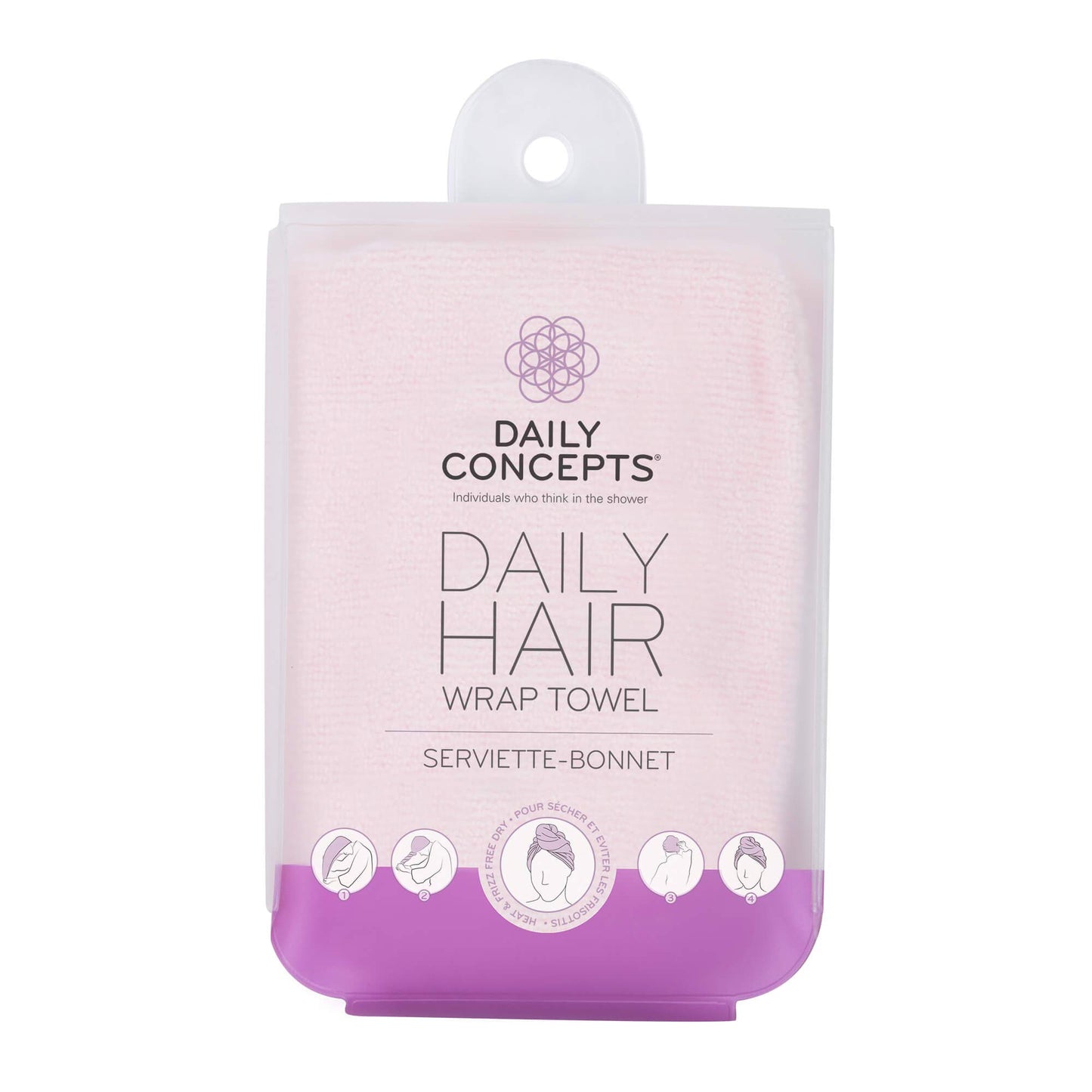 DAILY CONCEPTS Your Hair Towel Wrap, Pink