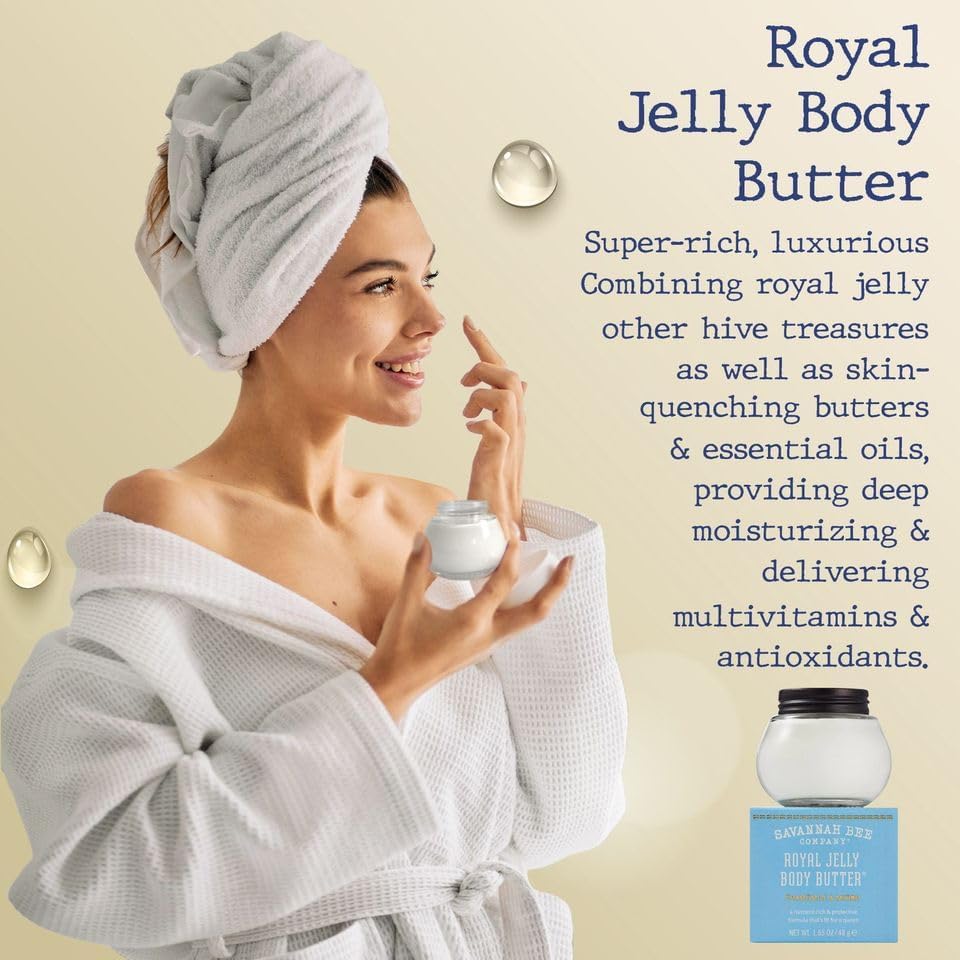 Savannah Bee Company Royal Jelly Body Butter - Deep Hydrating Body Butter for Dry Skin