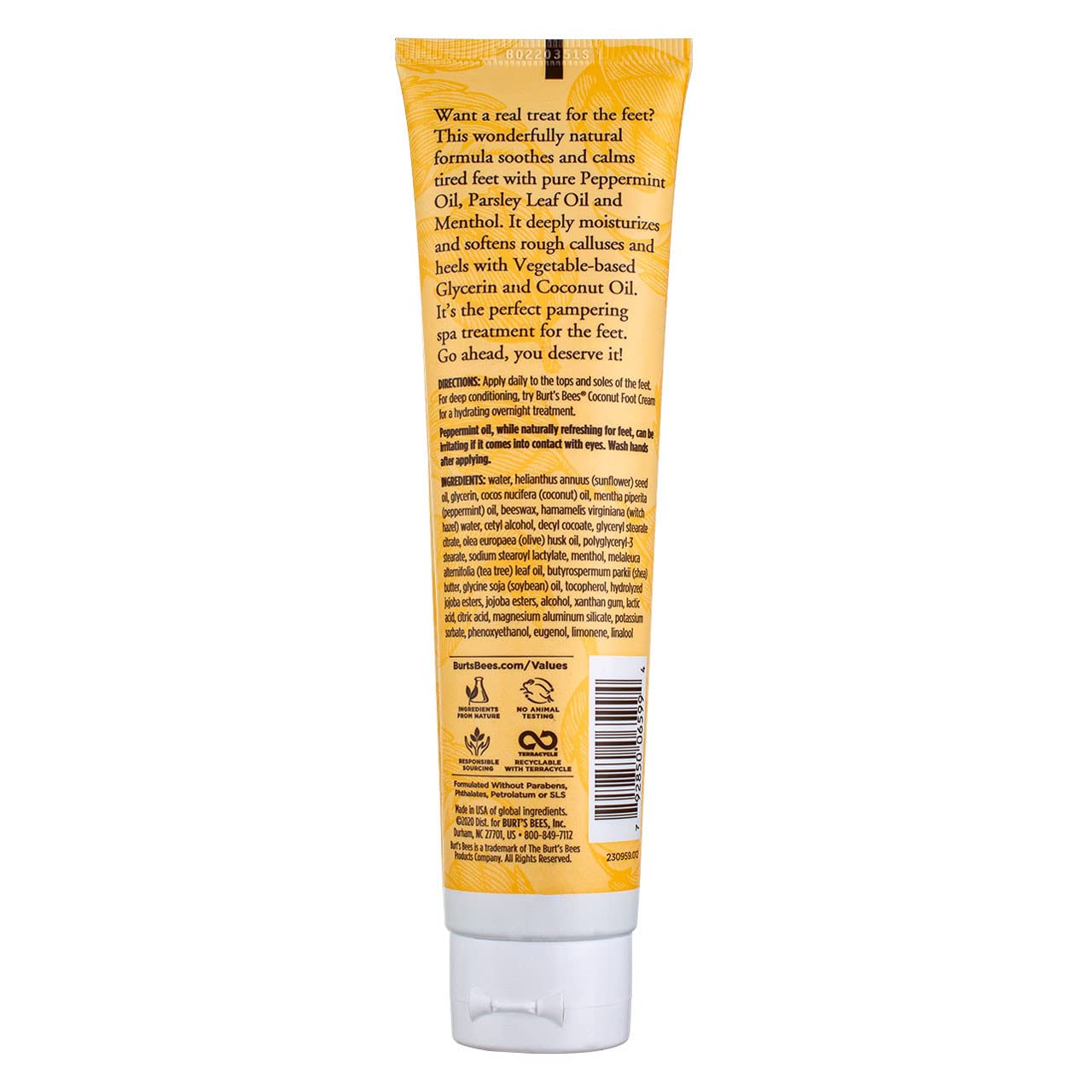 Burt's Bees Peppermint Foot Lotion 3.38 oz (Pack of 6)