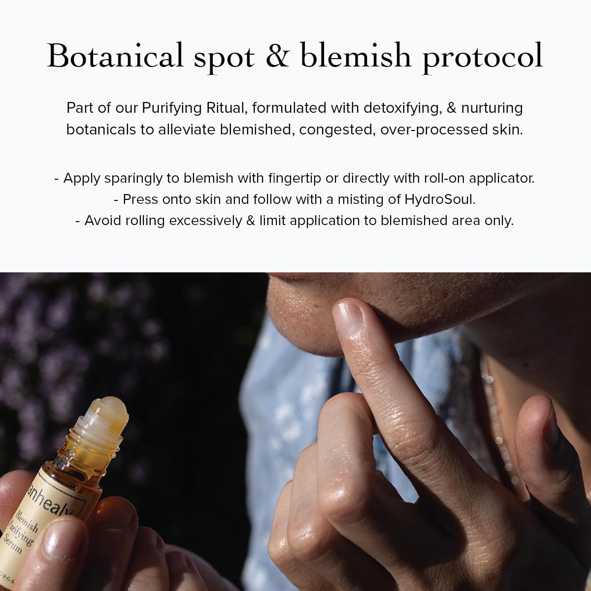 evanhealy Blemish Purifying Serum | Organic Facial Serum Roll-On for Blemishes | Natural Spot Treatment with Essential Oil for Oily & Sensitive Skin | Rosehip Seed Oil & No Drying Alcohol