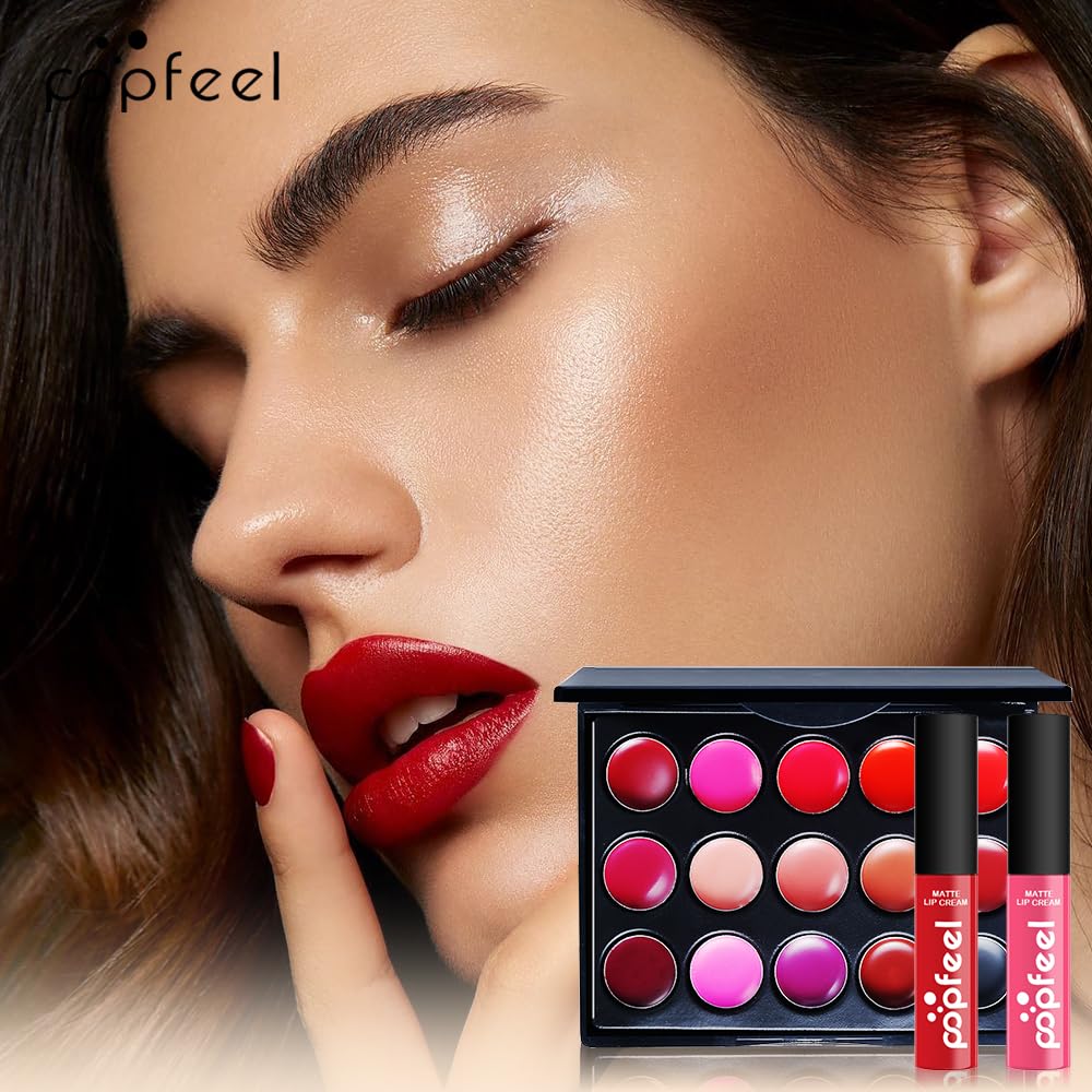 Makeup set, Maquillaje para mujer, Cosmetics, All in One Makeup Kit include eyeshadow brush set, Eye makeup brushes, Lip Gloss Set, Lipstick, Brushes and more for Women & teenagers & girl(12pcs)