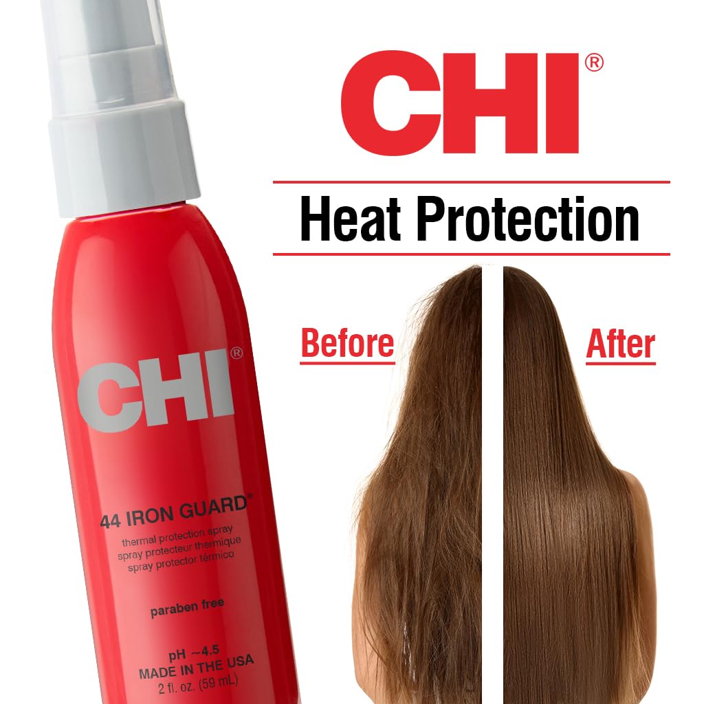 CHI 44 Iron Guard Thermal Protection & Style & Stay Firm Hold Spray Bundle