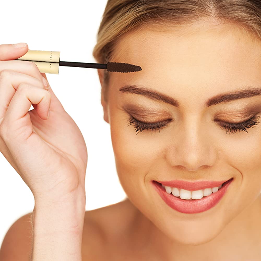 Vegan Brown Mascara for Sensitive Eyes, Natural Hypoallergenic mascara, Buildable Lengthening and Volumizing for Natural Looking, Cruelty Free, Ophthalmologist Tested- By Gaya cosmetics