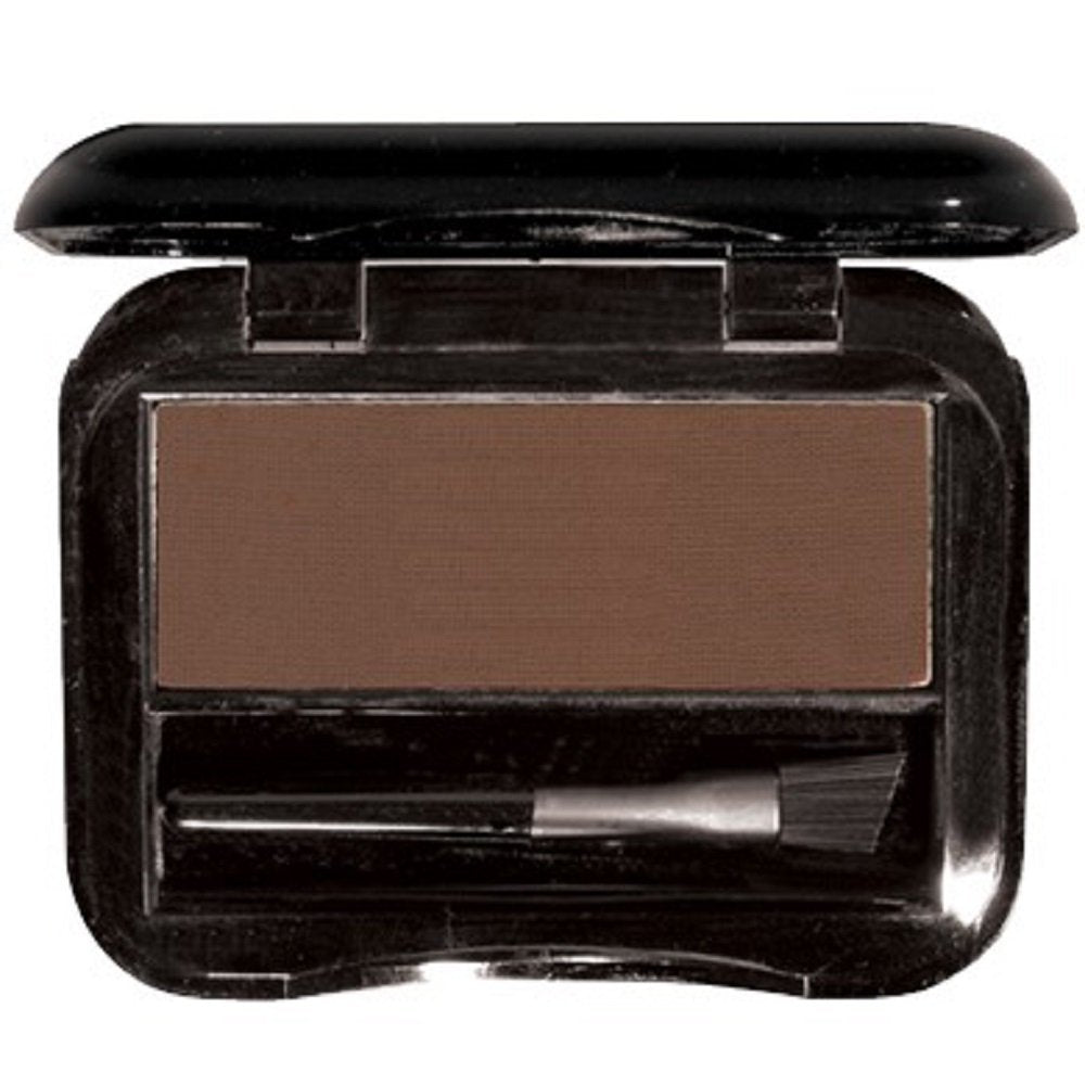 Brush On Brow for Perfectly Shaped & Contoured Brows - Lightweight pressed brow powder compact that creates a subtle natural brow to a fierce night out brow (Dark Brown) by ProBeautyCo