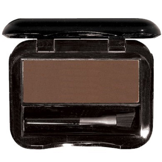 Brush On Brow for Perfectly Shaped & Contoured Brows - Lightweight pressed brow powder compact that creates a subtle natural brow to a fierce night out brow (Dark Brown) by ProBeautyCo