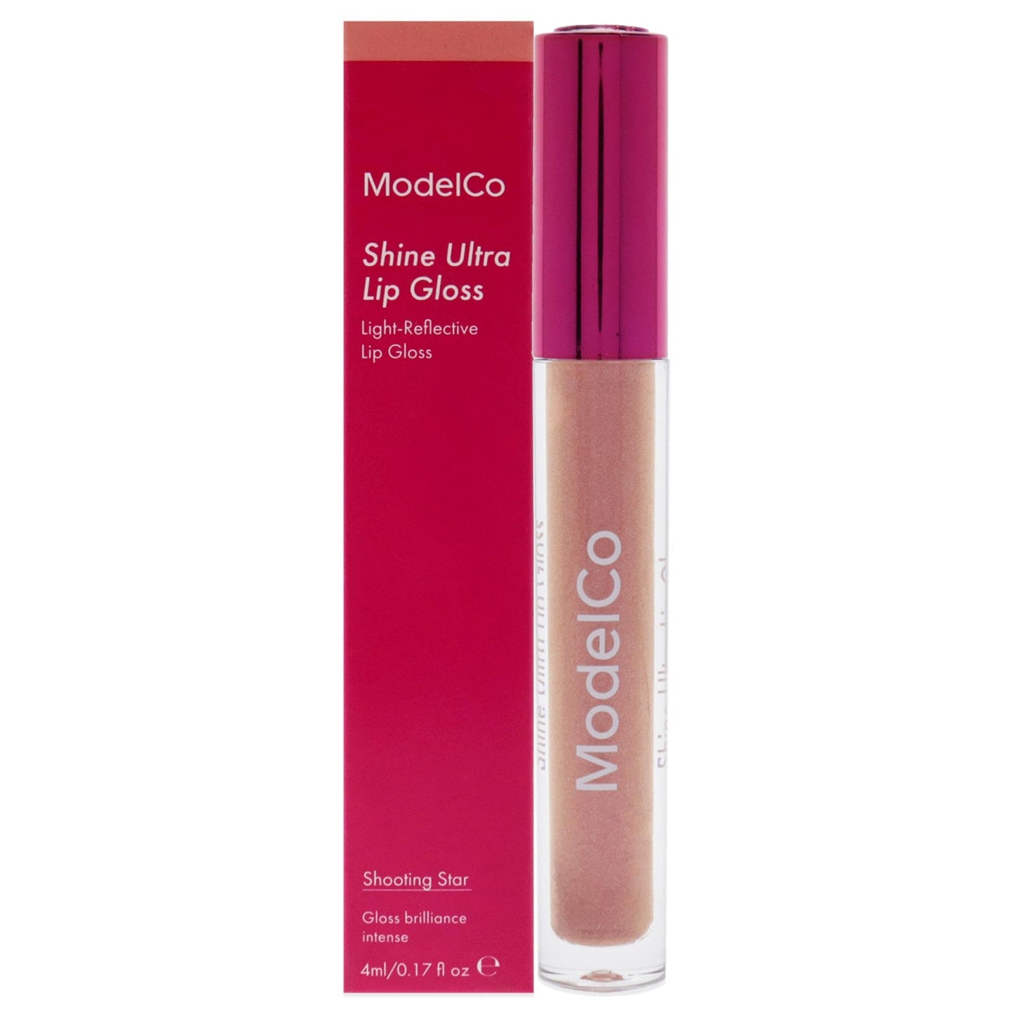 MODELCO Shine Ultra Lip Gloss - Shimmer-Infused Formula - Light-Reflecting And Hydrating - Long-Wear, High-Shine Color And Volume - For Super Luscious Lips In Seconds - Shooting Star - 0.17 Oz