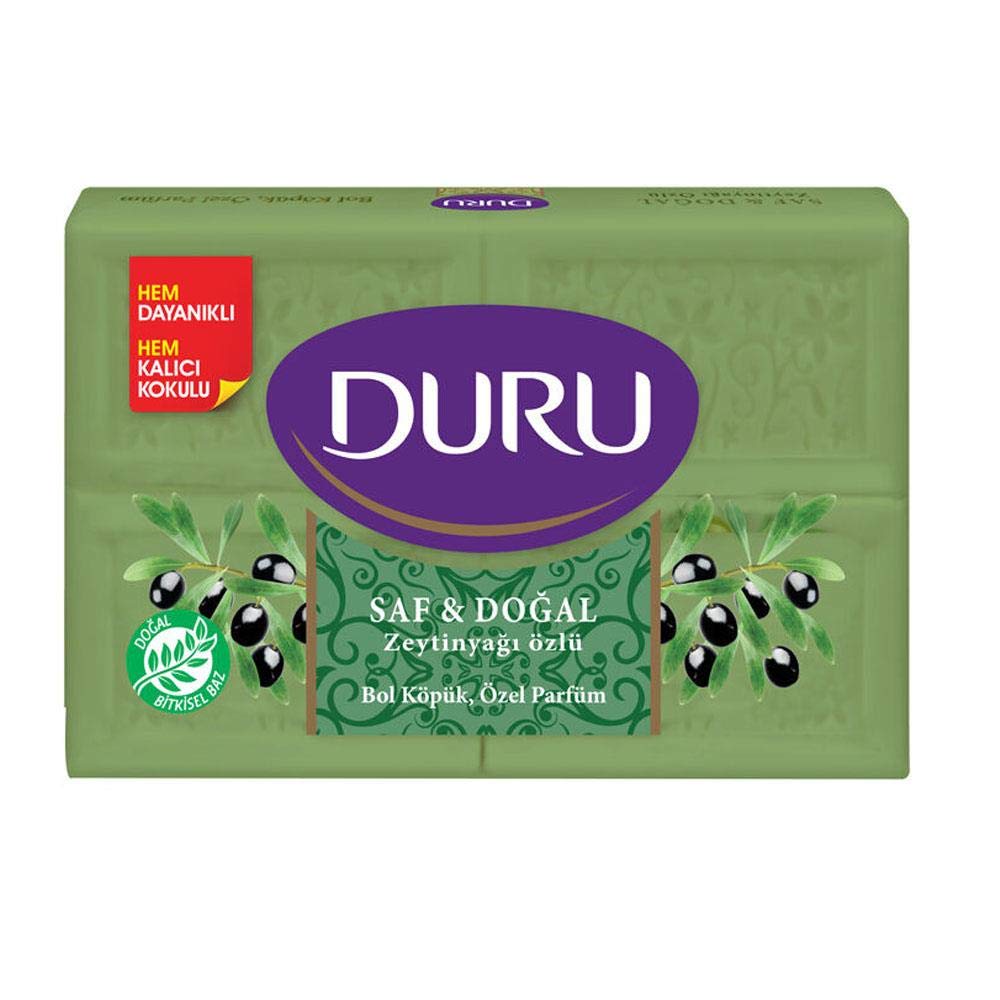 Evyap Duru Olive Oil 4 x 150 g Bars Pure & Natural Olive Oil Turkish Soap