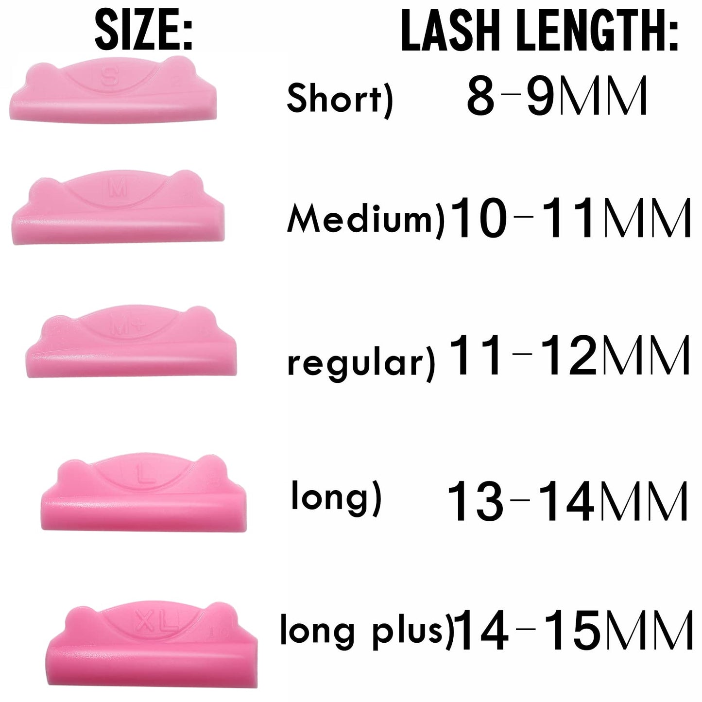 Eyelash Lift Shields Mix Lash Lifting Pad Mix Size Glueless Lami Lamination Roller Upper Lower Lash Perm Flat C Curl Pads for All Eyes Curling Like Long Extension Look Work Well with Your Balm Glue