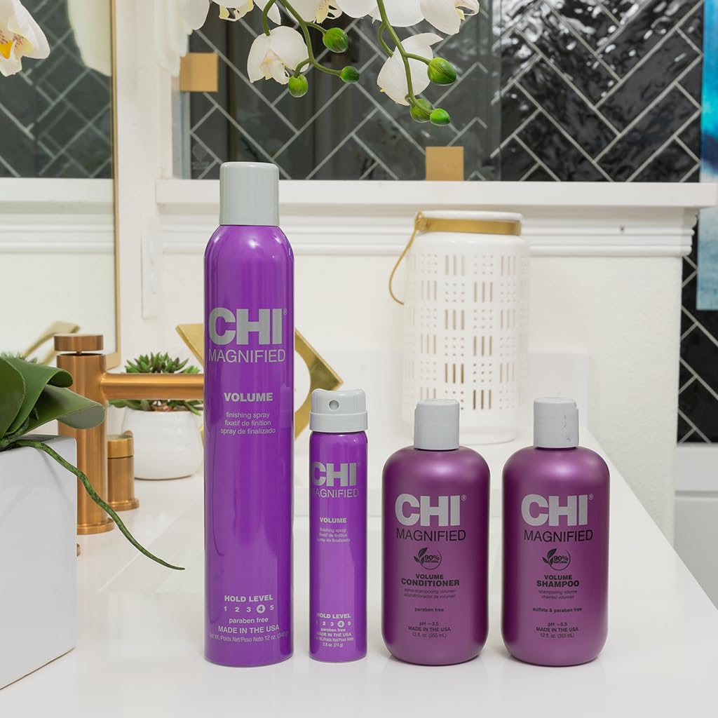 CHI Magnified Volume Finishing Spray Bundle - 12 oz and 2.6 oz