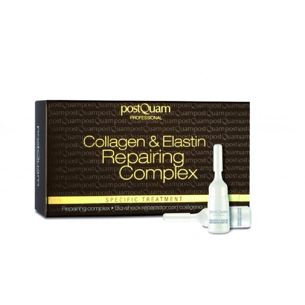 POSTQUAM Professional Bio Shock Collagen And Elastin Repair 12x3ml - Ampoules for All Skin Types- Nourishes and Moisturizes the Skin, Facial Treatment