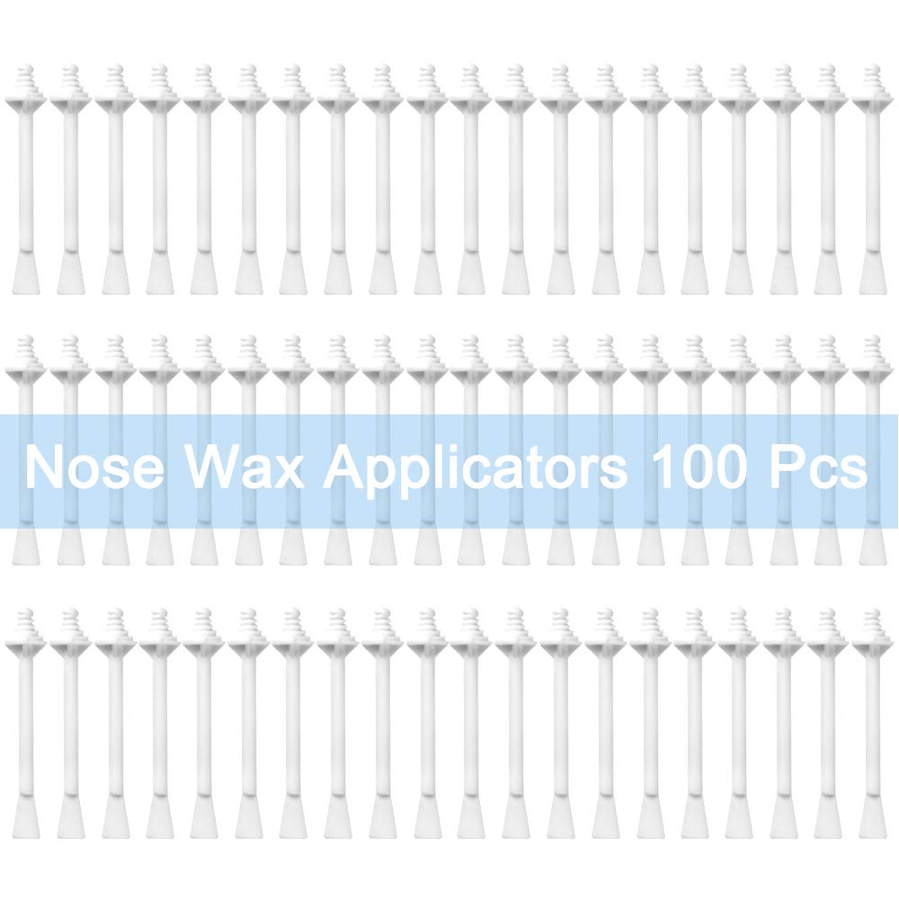 Oakeer 100 Pcs Nose Wax Sticks Hair Removal Nose Wax Applicators for Nostril Nasal Cleaning Ear Hair Removal