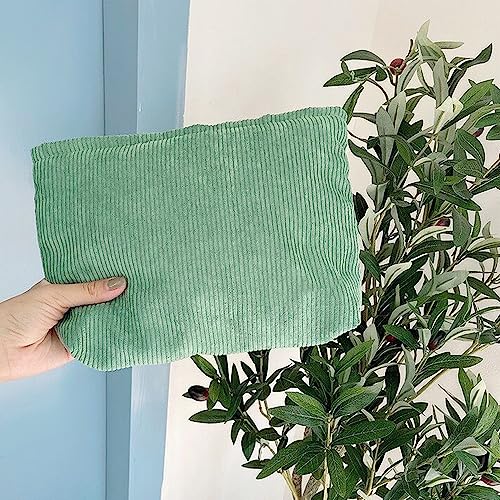 Cosmetic Bags for Women Makeup Bag Large Capacity Purse Travel Toiletry Zipper Storage Pouch Make up Brushes Organizer for Gifts (Corduroy, Grass Green)