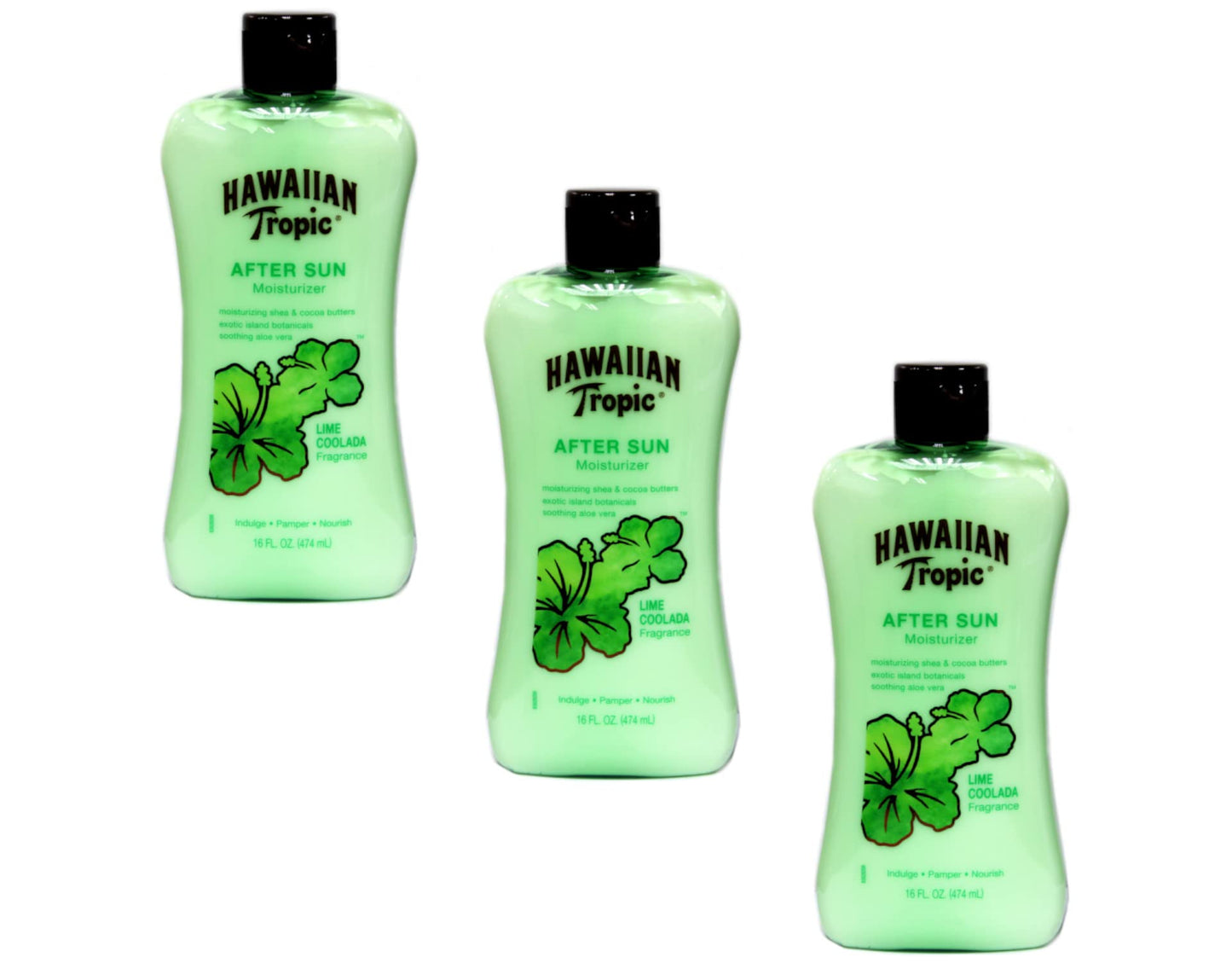 Hawaiian Tropic Lime Coolada Body Lotion and Daily Moisturizer After Sun, 16 Ounce - Pack of 3