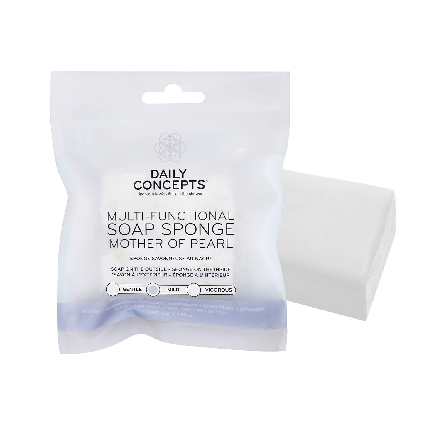 DAILY CONCEPTS Multi-Functional Soap Sponge, Mother of Pearl