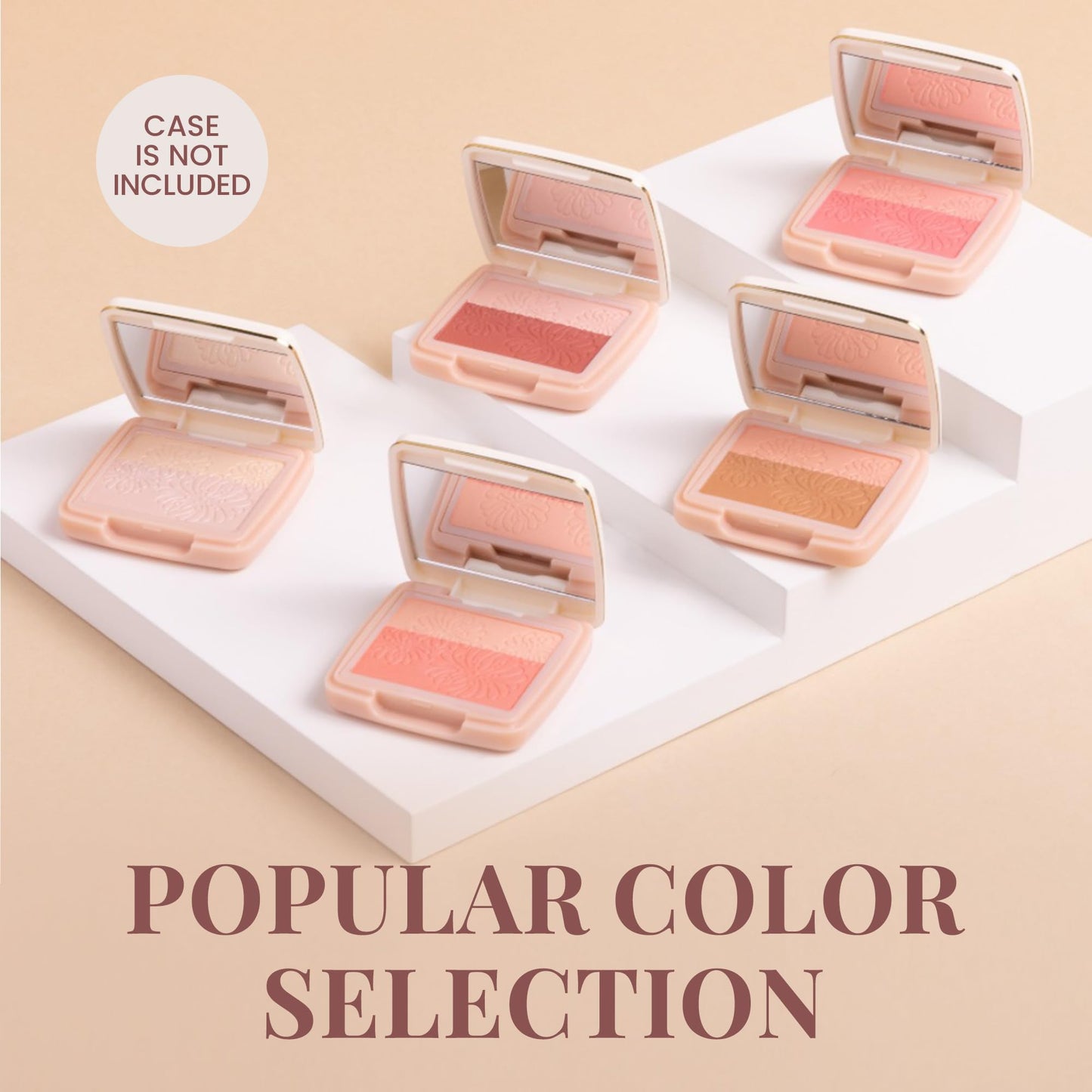 Paul & Joe Pressed Blush Palette Refill Only, Case Sold Separately, Oil-Absorbing Blush Powder, Bi-Color Face Blushes with Fitting Veil Powder, Light Orange and Brown, 09 Pain Perdu, 0.17 oz