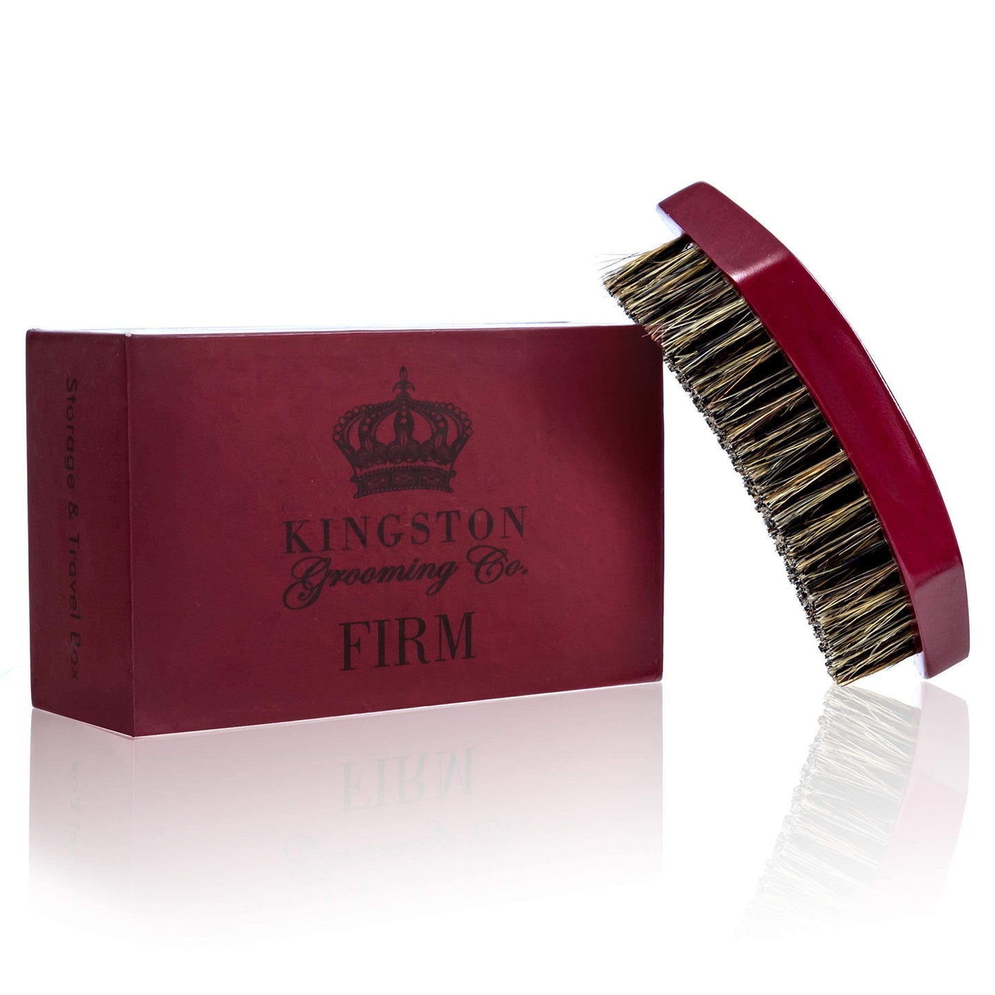 Kingston Grooming Co. Premium Boar Hair Brush Bundle- Original, Medium & Firm! Wave Brushes for Men- Boar Hair Brush for Men, Perfect Edge Brush and Hair Waver, 360 Waves Brush - Travel Case Included!