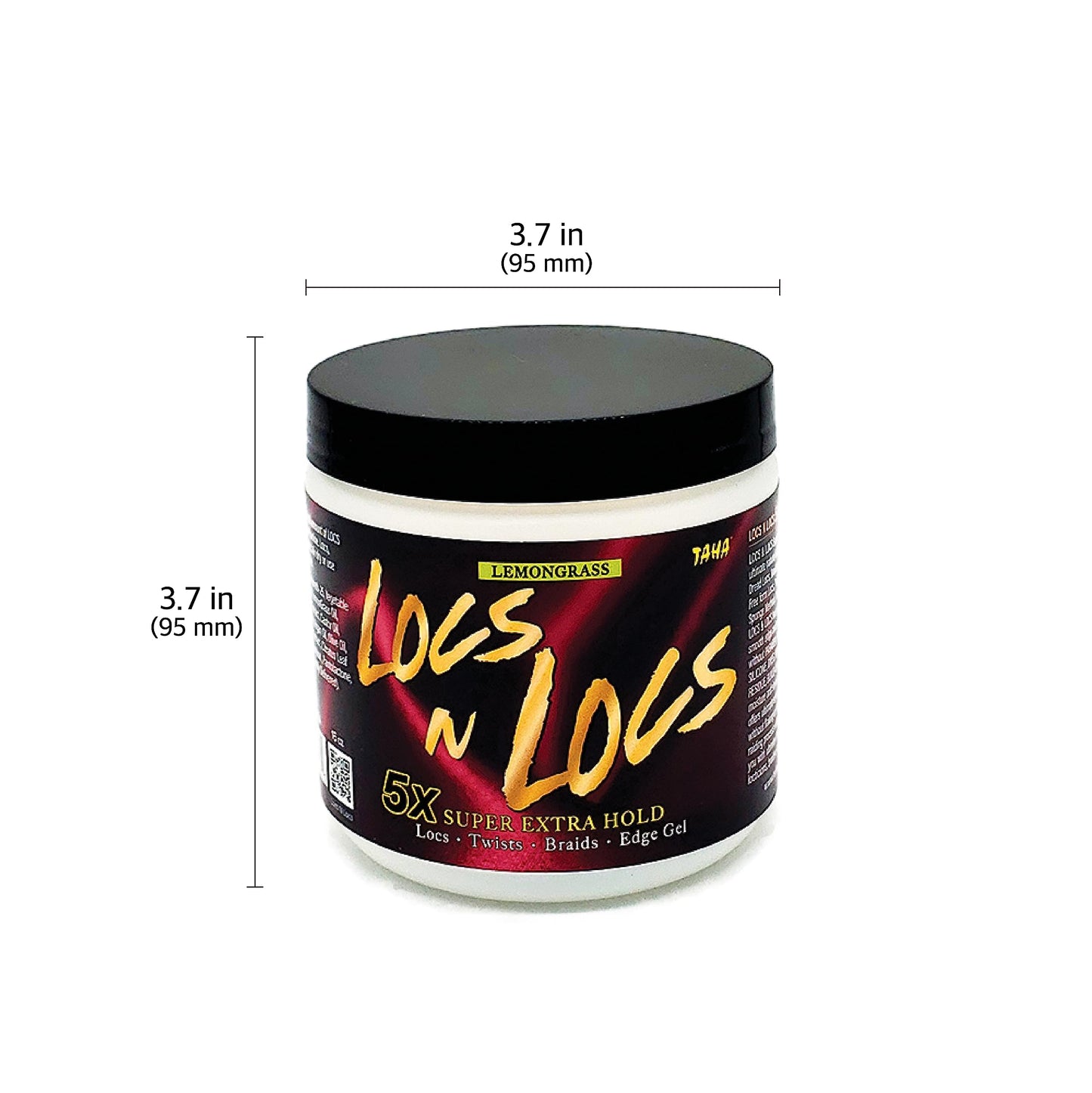 Taha Locs & Locs Gel - 5X Super Extra Hold, Natural & Non-Damaging for Locs, Braids, Twists - 16 Oz (Lemongrass, 1 Pound(Pack of 1))