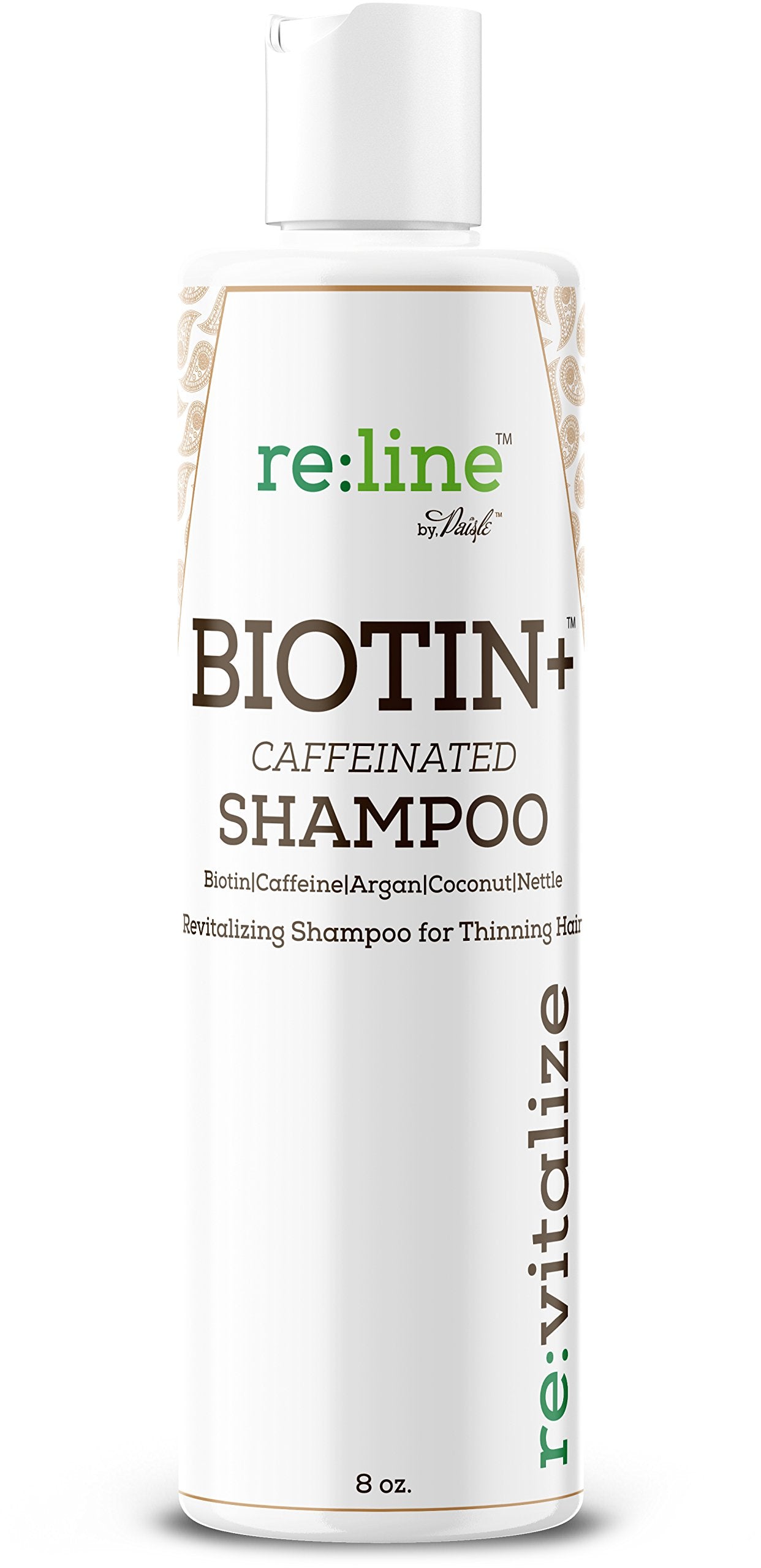 Biotin Shampoo For Hair Growth Natural Caffeine Hair Loss Treatment Shampoo For Thinning Hair Thickening DHT Blocker For Men Women Sulfate Free Safe On Color Treated Hair Coconut + Argan Oil