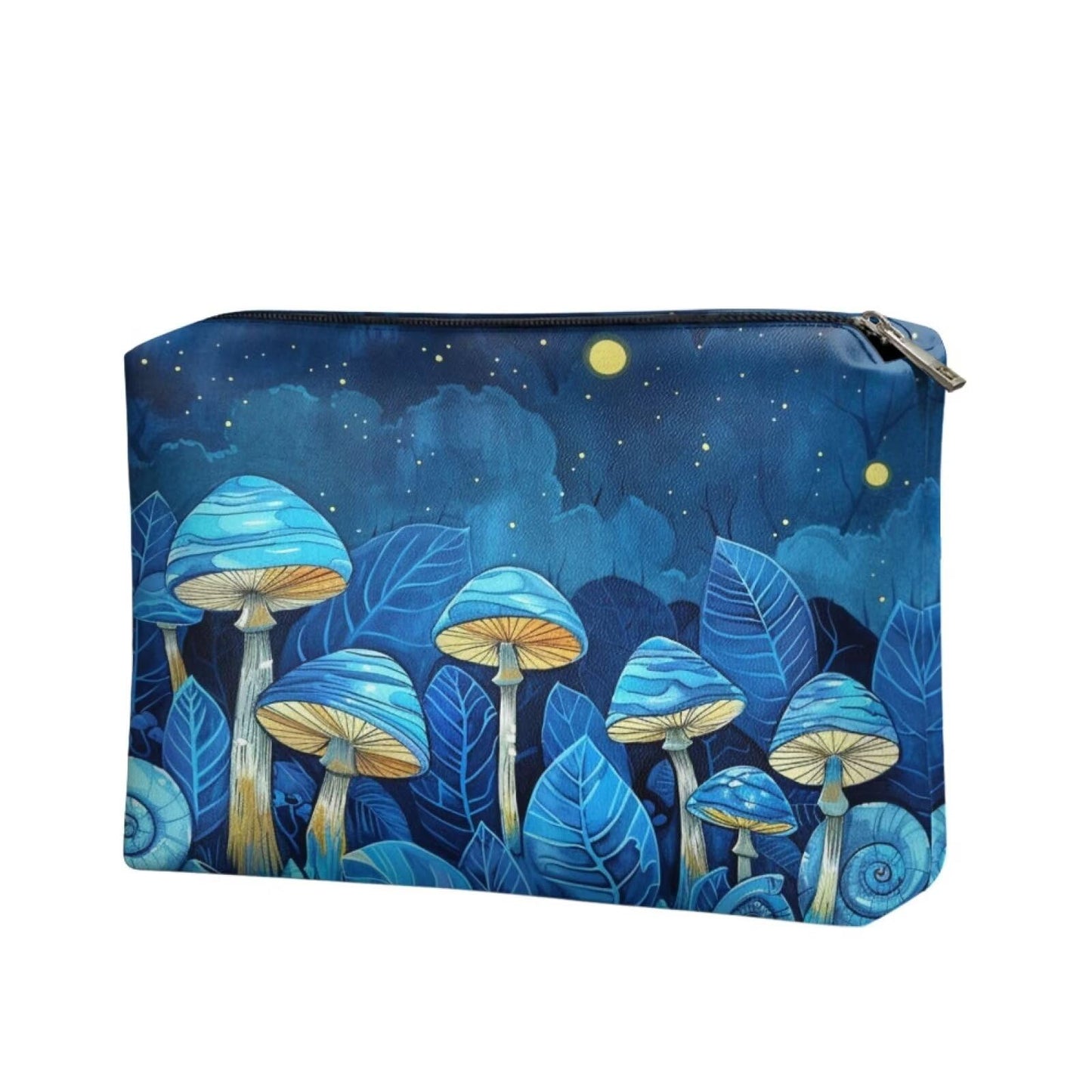 ELEDIZI Cute Mushroom Makeup Bag Waterproof Toiletry Bag for Women Leather Cosmetic Pouch Traveling Makeup and Skincare Bag Travel Essentials for Women Toiletries Bag Birthday Gifts for Teen Girls