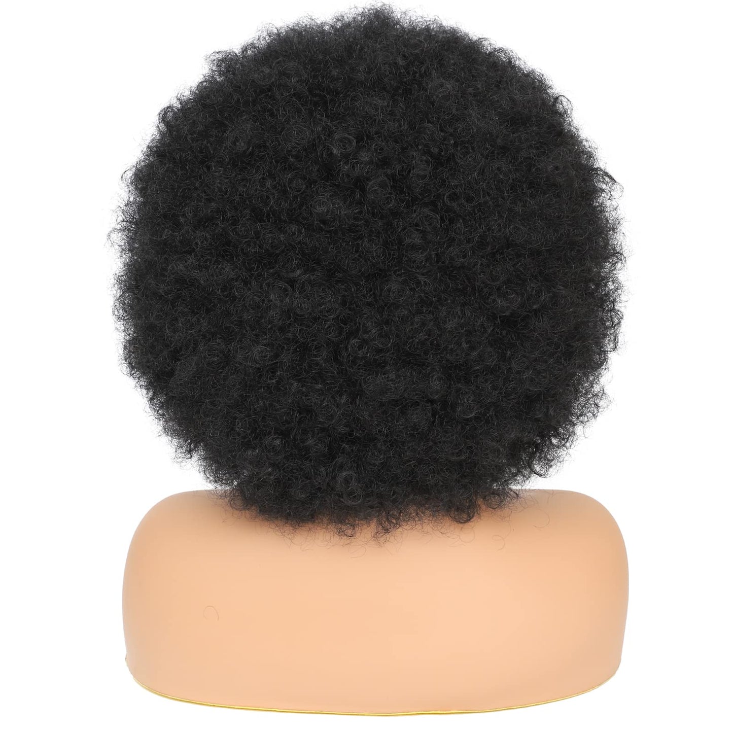 DZfirst Afro Wigs for Black Women 10 inch Afro Curly Wig 70s Large Bouncy and Soft Afro Puff Wigs Natural Looking Full Wigs for Party Cosplay Afro Wig (Mixed Brown)