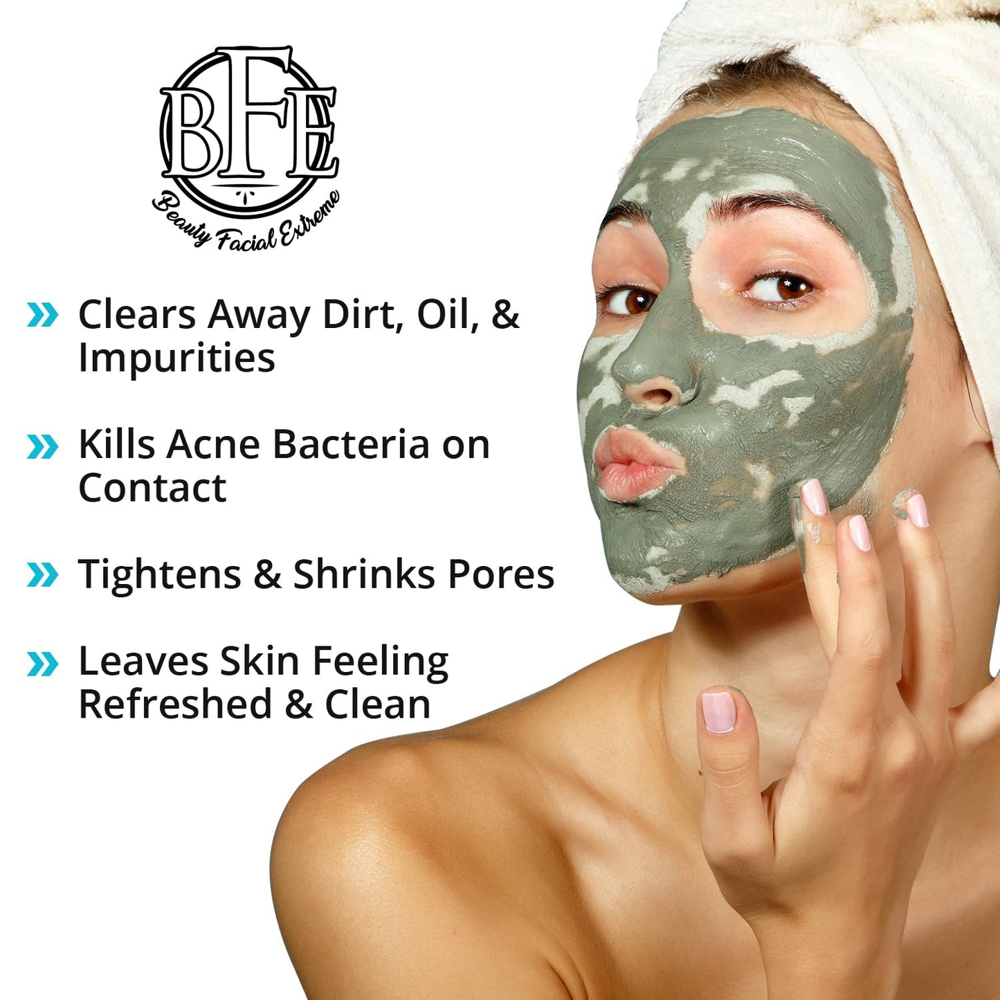 Acne Treatment Clay Mask- Clears Away Clogged Pores, Blackhead & Whitehead Pimples, Blemishes, Scars & Oily Skin for Face & Body. Ingredients Including Sulfur, Bentonite, Kaolin & Jojoba Oil.