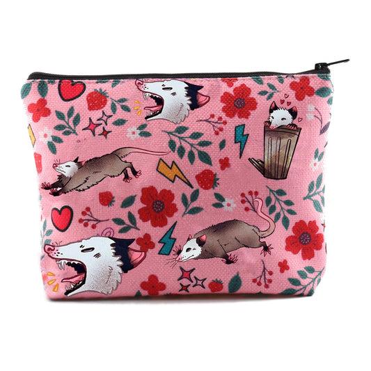 XYANFA Opossum Gifts For Women Possum Makeup Bag Possum Gifts For Opossum Lovers Opossum Cosmetic Bag (Opossum bag)