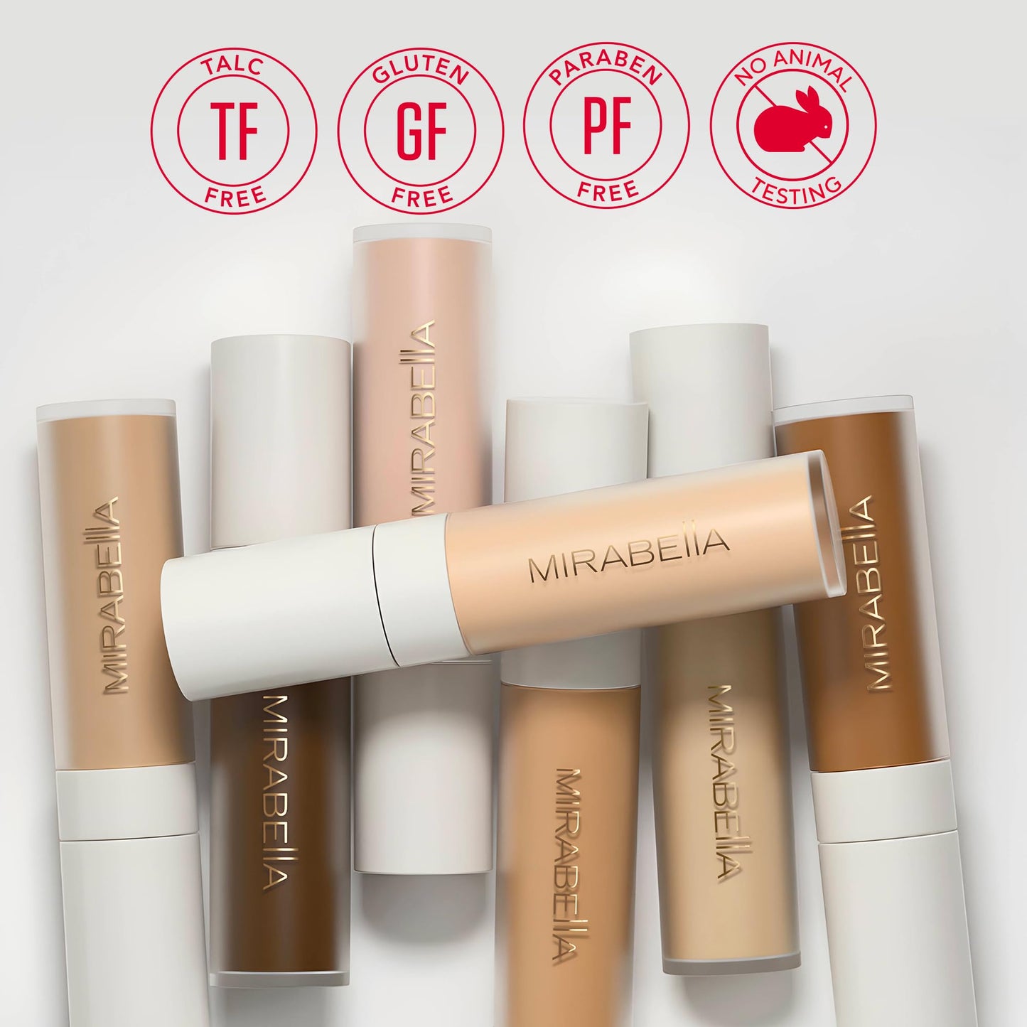 Mirabella Invincible For All Perfecting Under Eye Concealer Full Coverage - Hydrating Makeup Concealer for Dark Circles, Fine Lines & Wrinkles w/Hyaluronic Acid - Fair F60