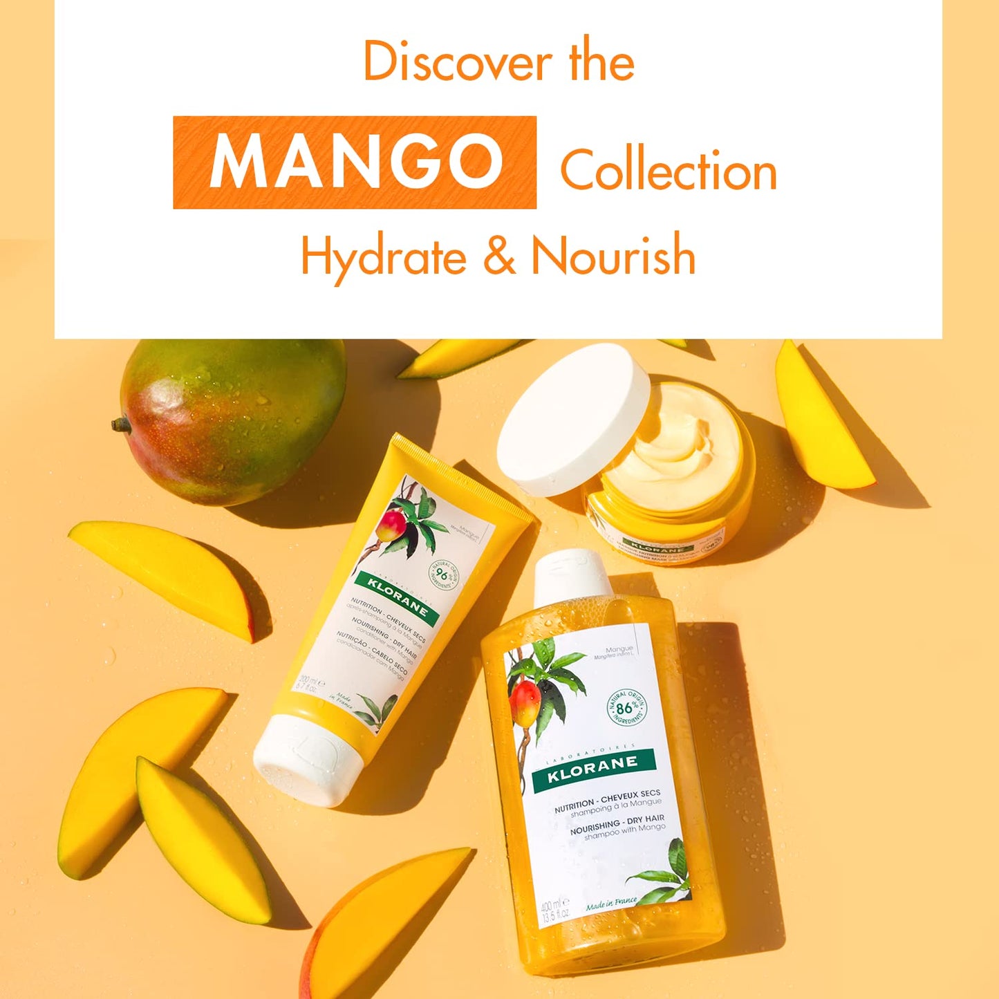 Klorane Hydrating Mango Dry Hair Routine Trial Kit