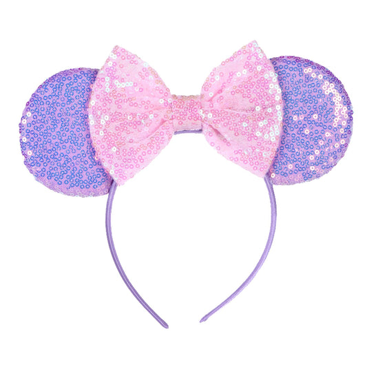 JOYFISCO Mouse Ears Headbands Shiny Bow Mouse Ears Headband Glitter Party Princess Decoration Cosplay Costume for Women Girls