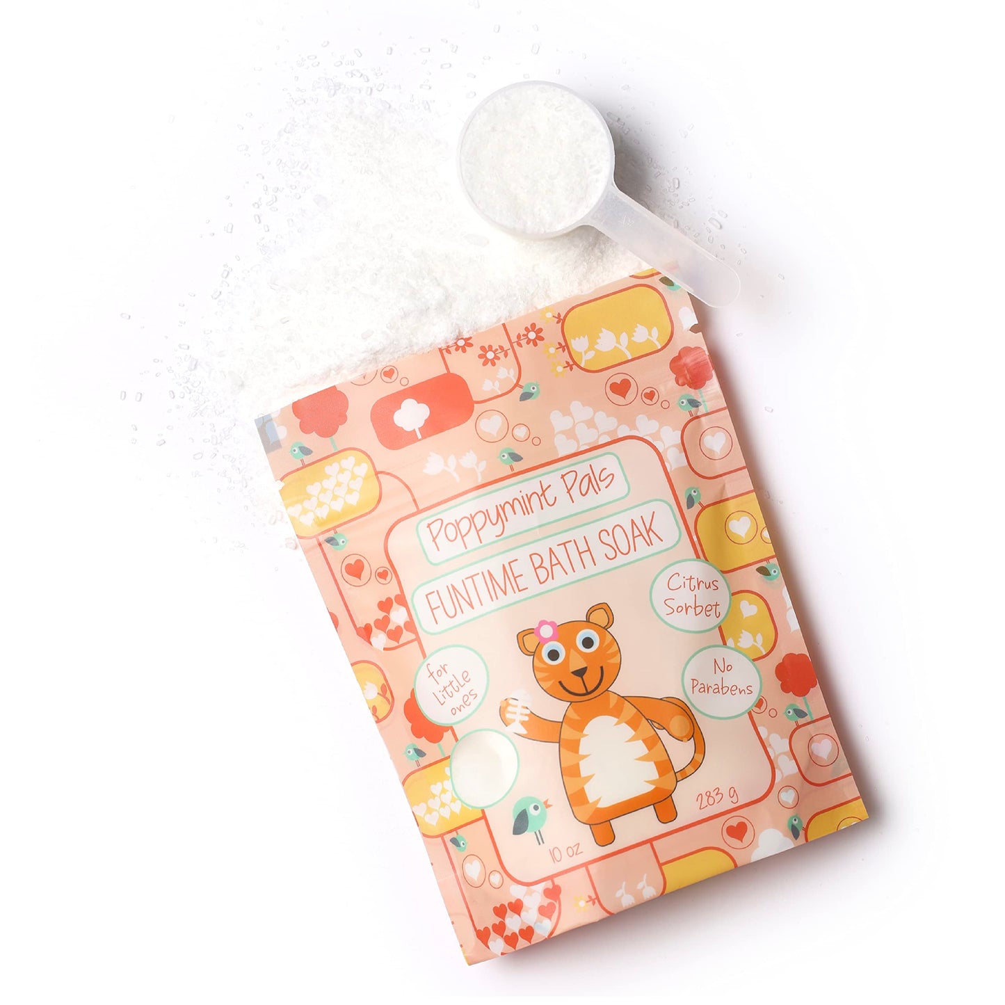 Laki Naturals Poppymint Pals Toddler Bath Soaks - Funtime Citrus Sorbet