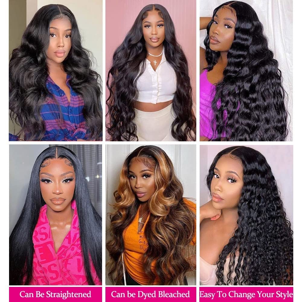 10A Brazilian Body Wave Bundles Human Hair 26 28 30 Inch 100% Unprocessed Human Hair Bundles Body Wave Remy Virgin Hair Weave Bundles Human Hair 3 Bundles 1B Black