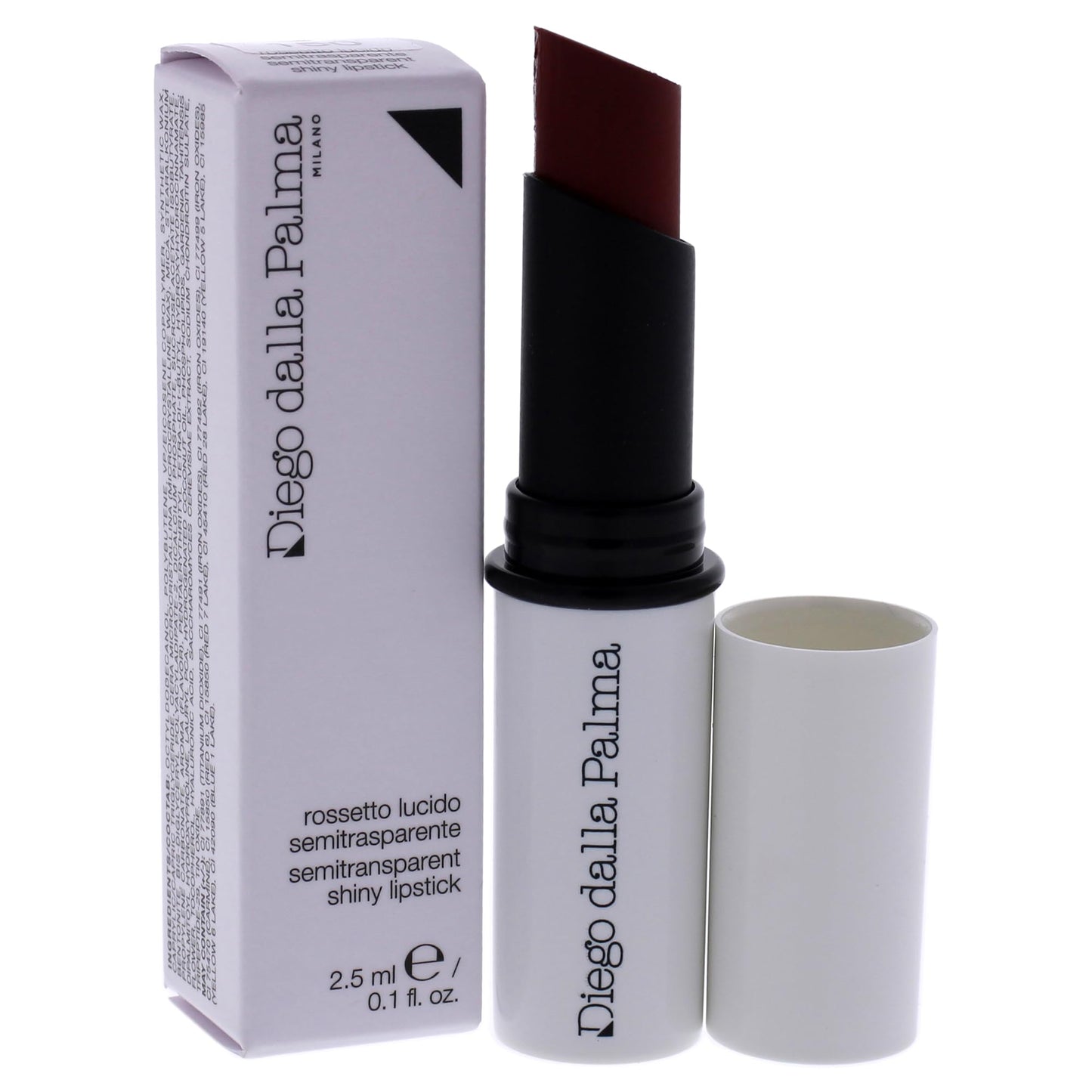 Diego Dalla Palma Semi-Transparent Shiny Lipstick, 150/Bordeaux, 0.1 Fl Oz