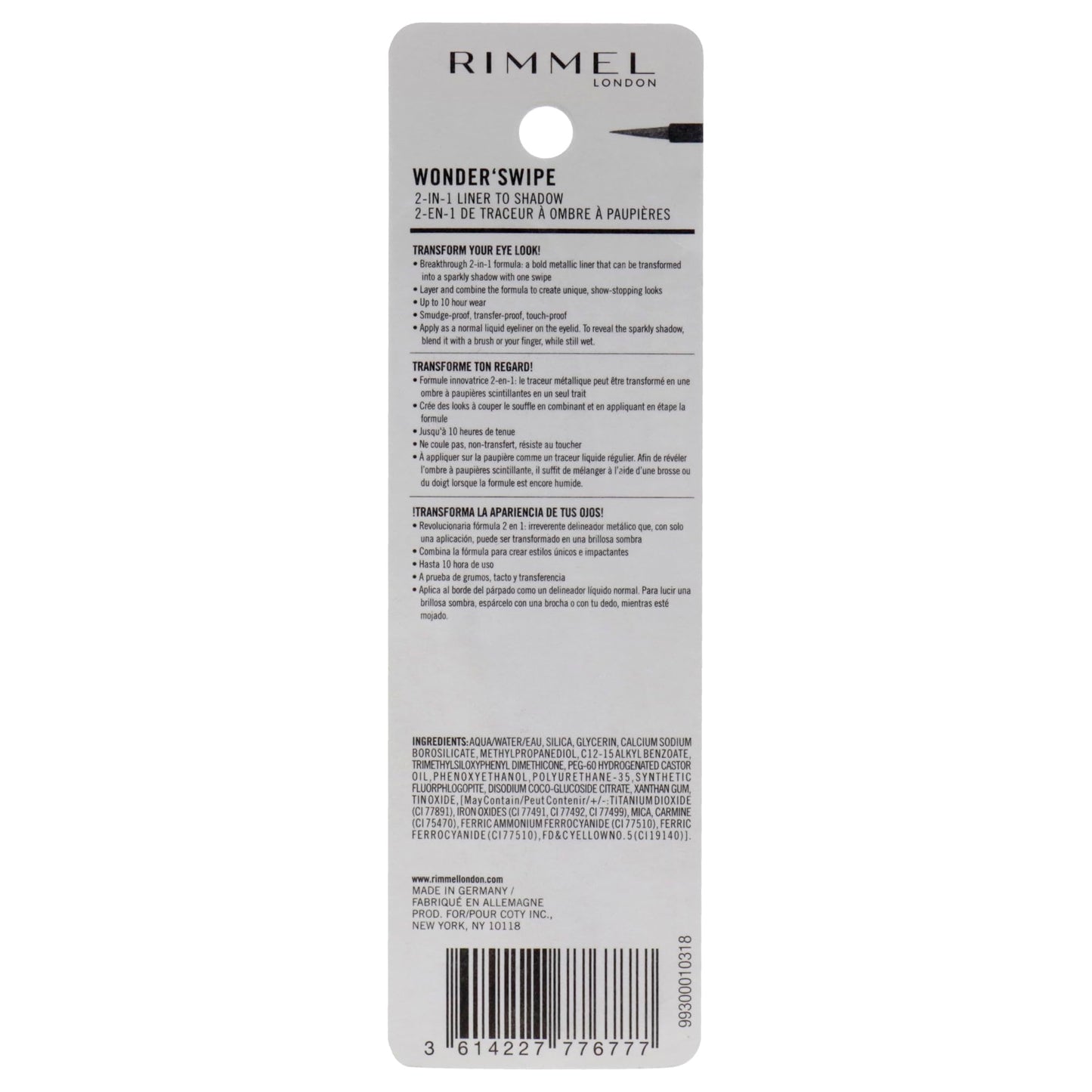 Rimmel Wonder Swipe 2-in-1 Liner To Shadow, Kha-ching, 0.058 Fluid Ounce