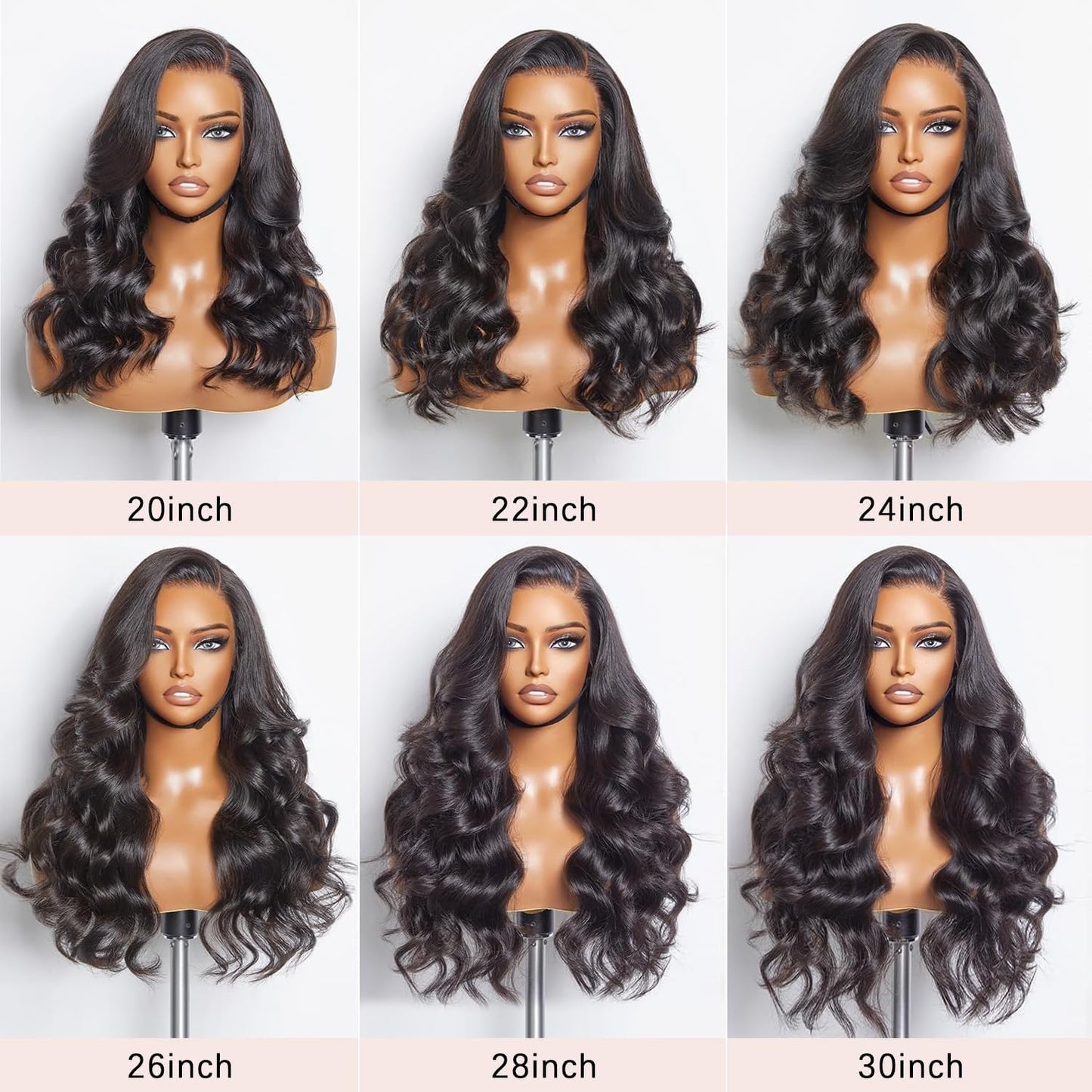 urno ble 13x4 Body Wave Lace Front Wigs Human Hair Pre Plucked with Baby Hair 180% Density 13x4 HD Transparent Lace Front Wigs for Black Women Natural Black Wigs(24inch)